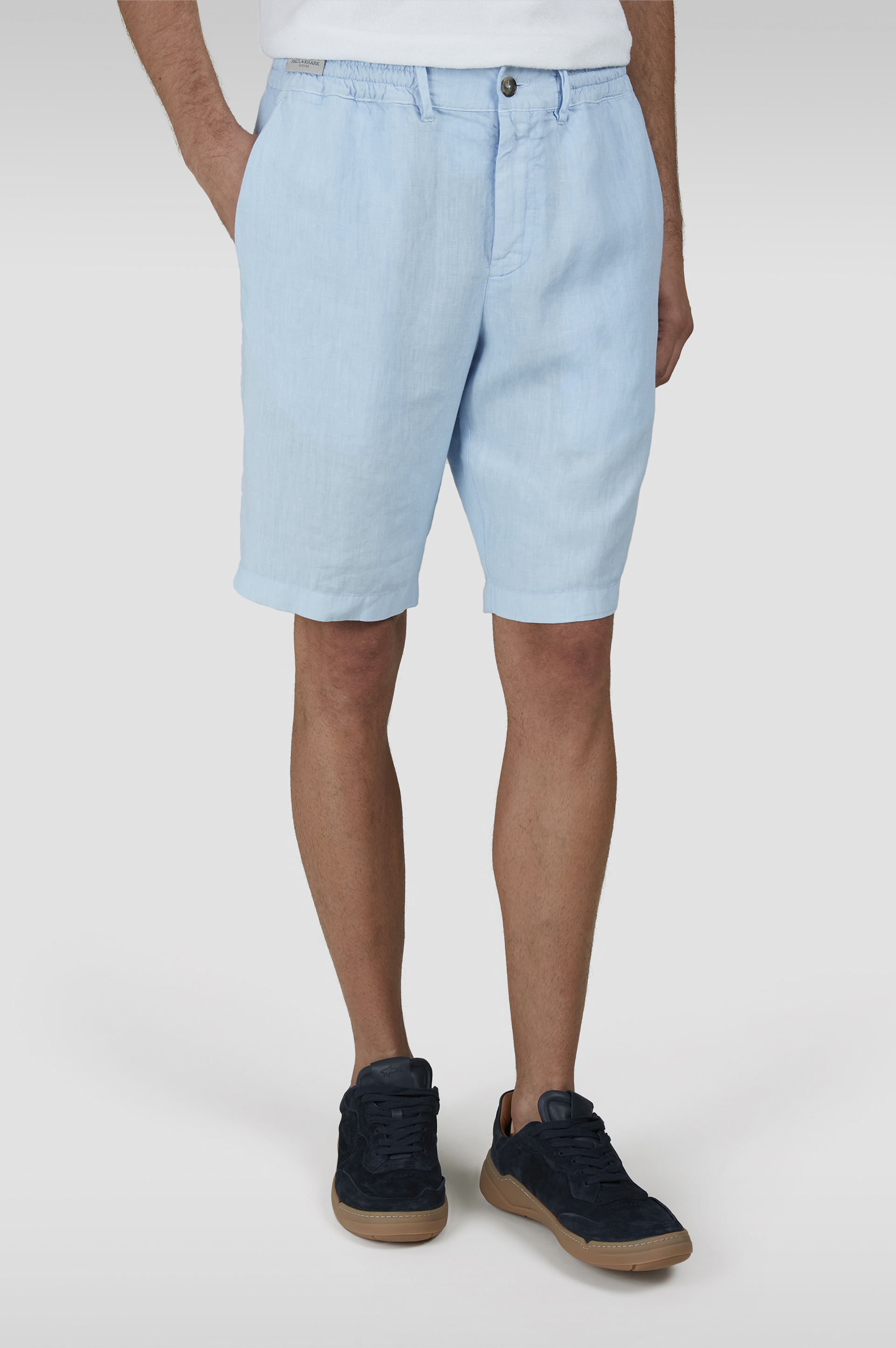 GARMENT-DYED LINEN BERMUDA - 6