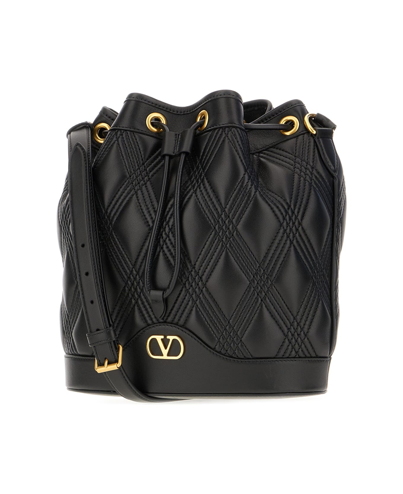 Black Leather Crossbody Bag - 2