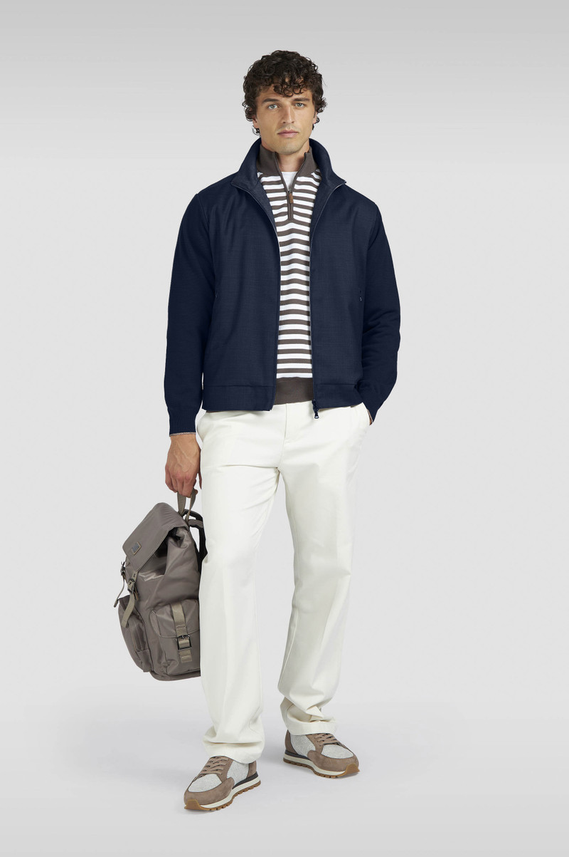 Paul & Shark MERINO WOOL HYBRID ZIP-UP CARDIGAN outlook