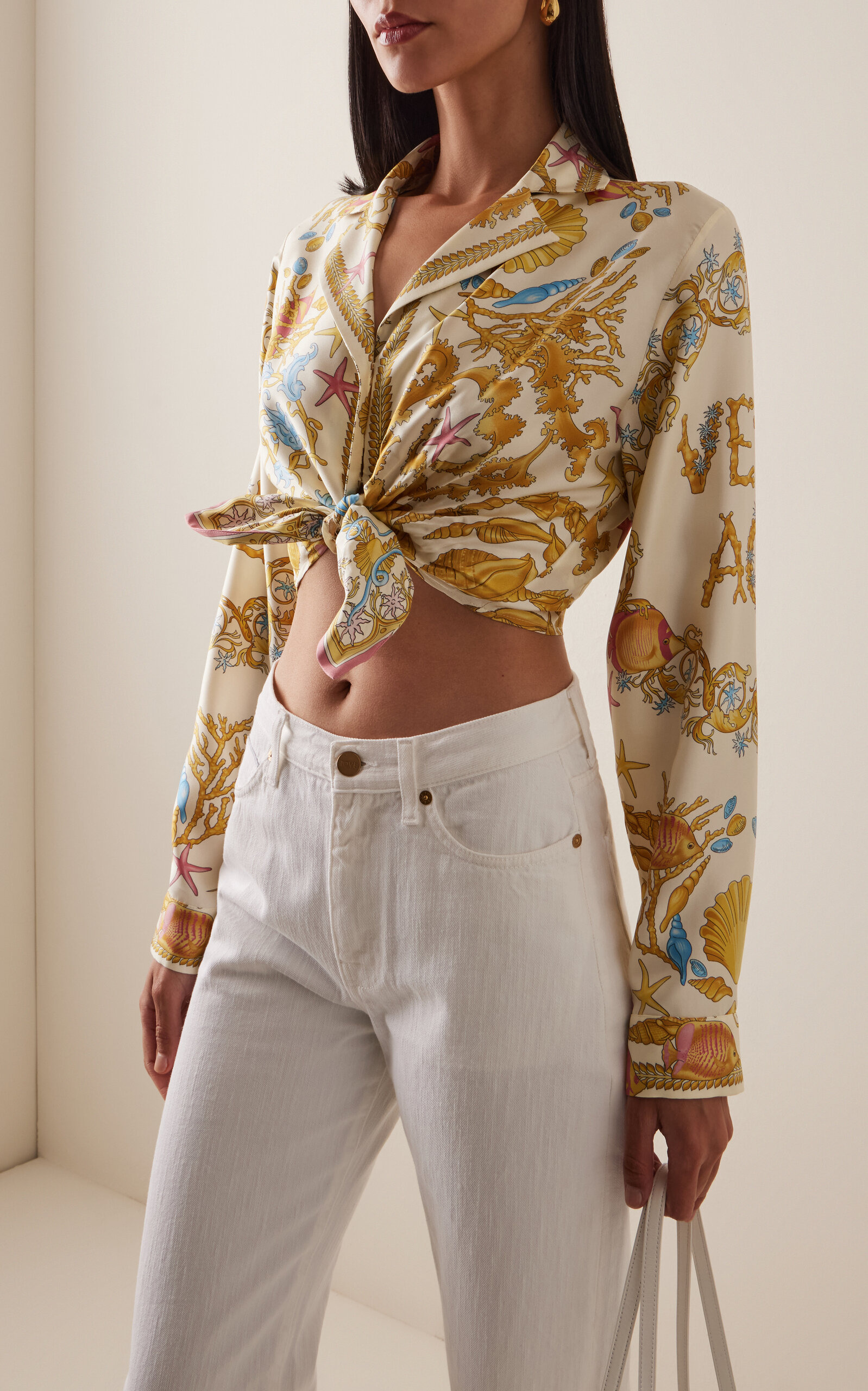 Printed Silk Twill Shirt print - 3