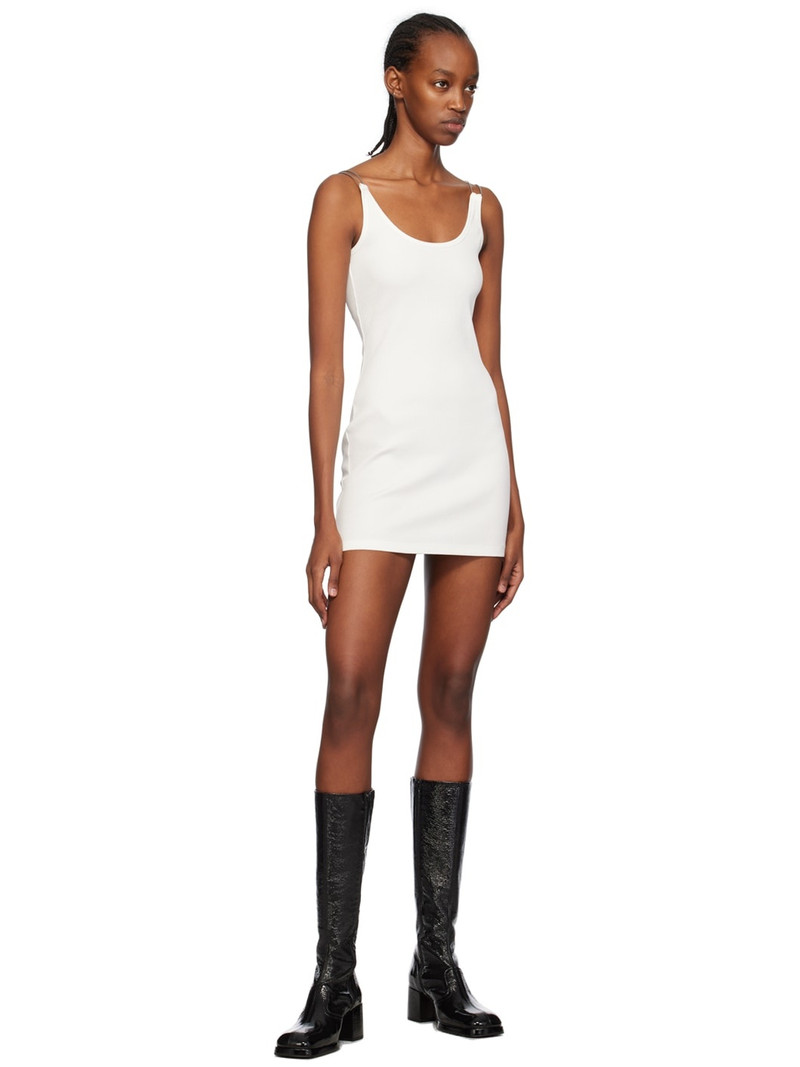 Dion Lee SSENSE Exclusive White Double Wire Minidress outlook