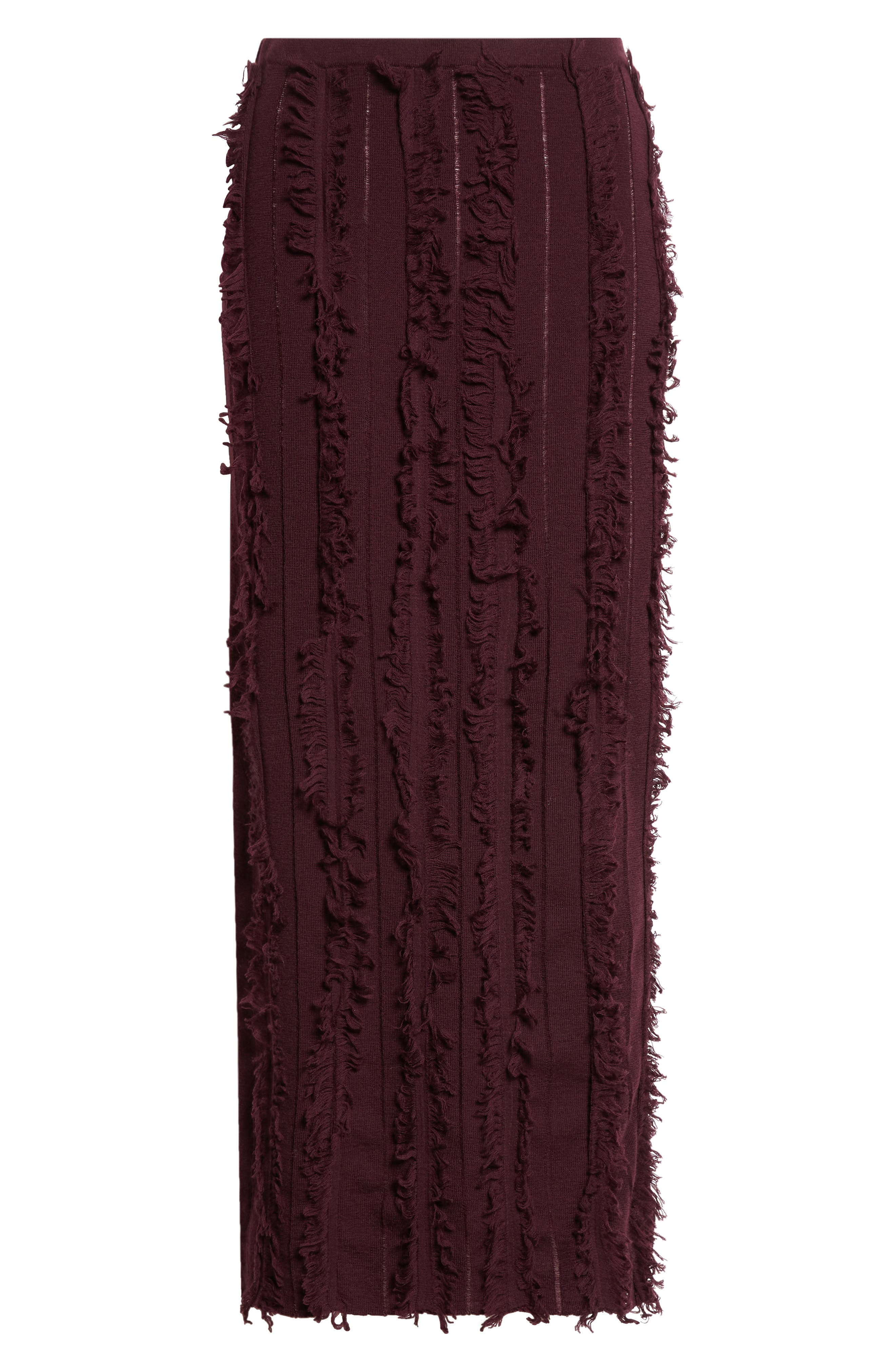 ZANKOV Evangeline Fringe Stripe Knit Pencil Skirt in Pineau at Nordstrom - 6