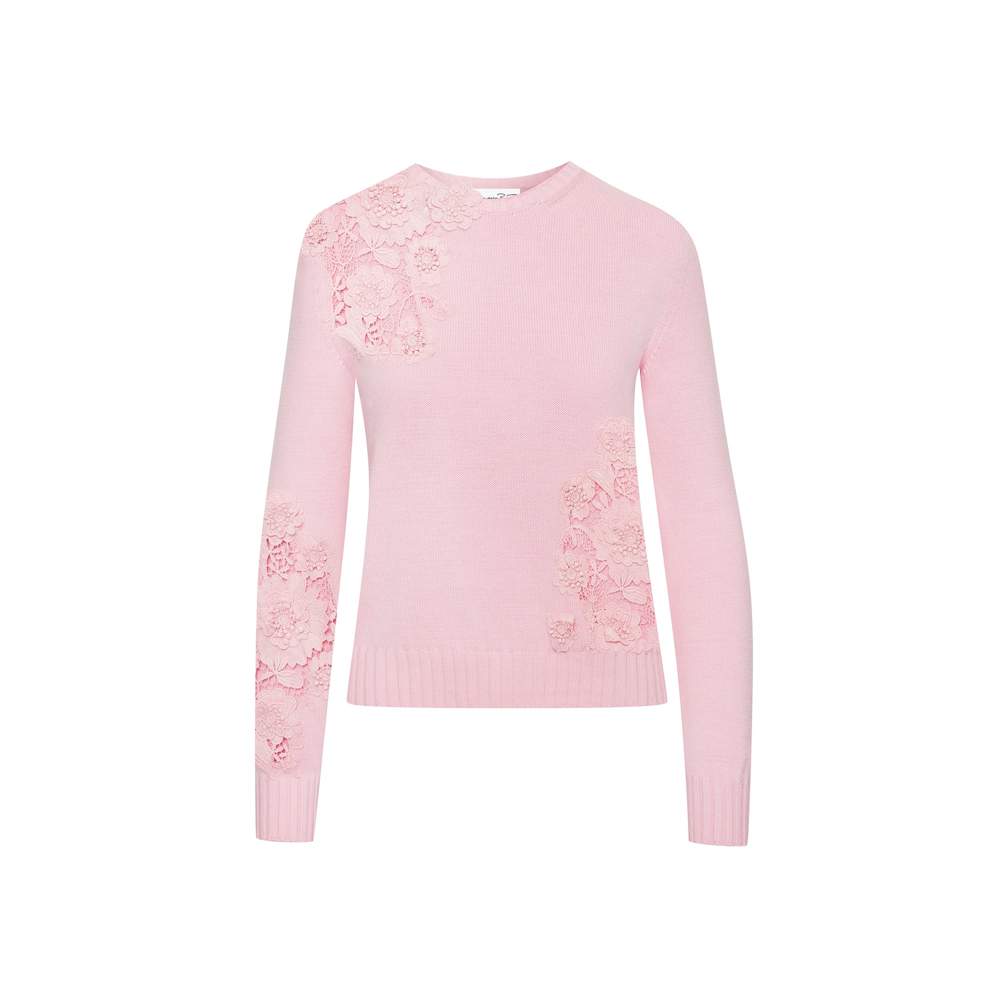 FLORAL GUIPURE INSET PULLOVER - 5