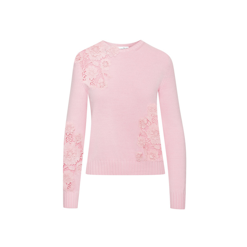 FLORAL GUIPURE INSET PULLOVER 5