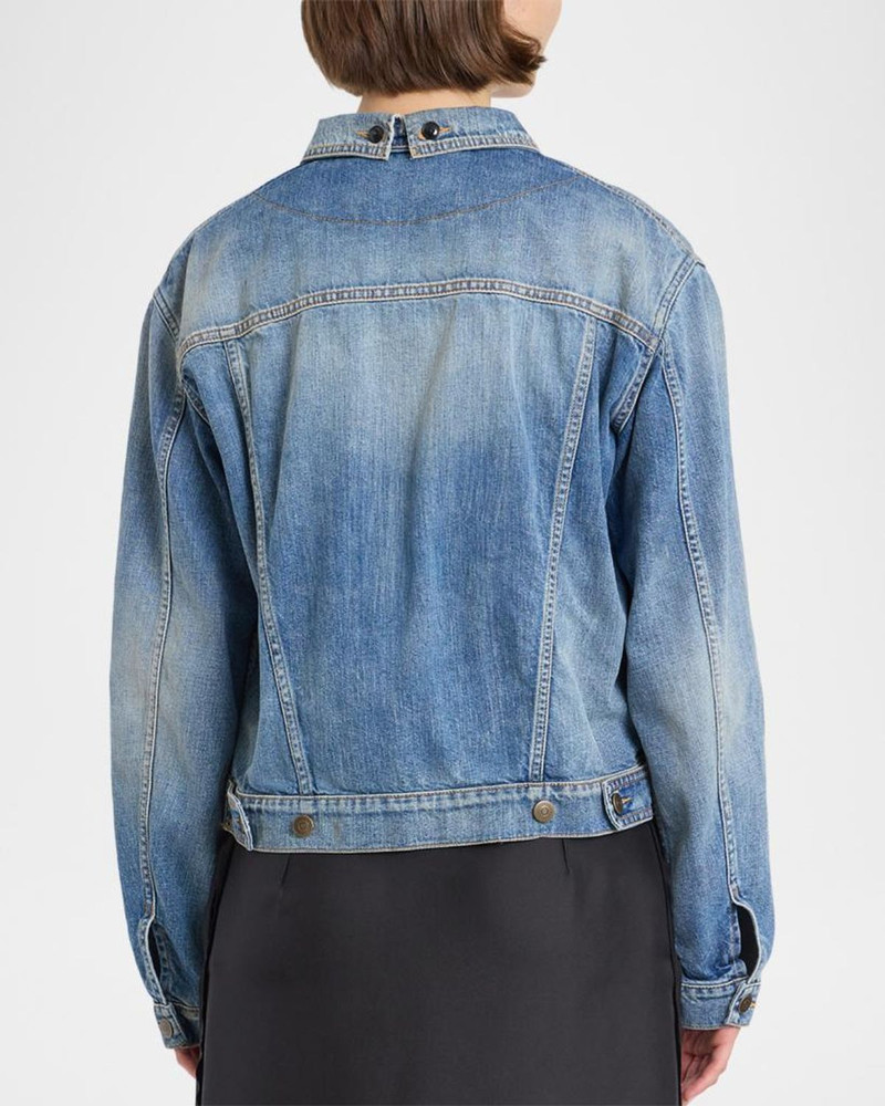 Folded-Collar Denim Jacket 3