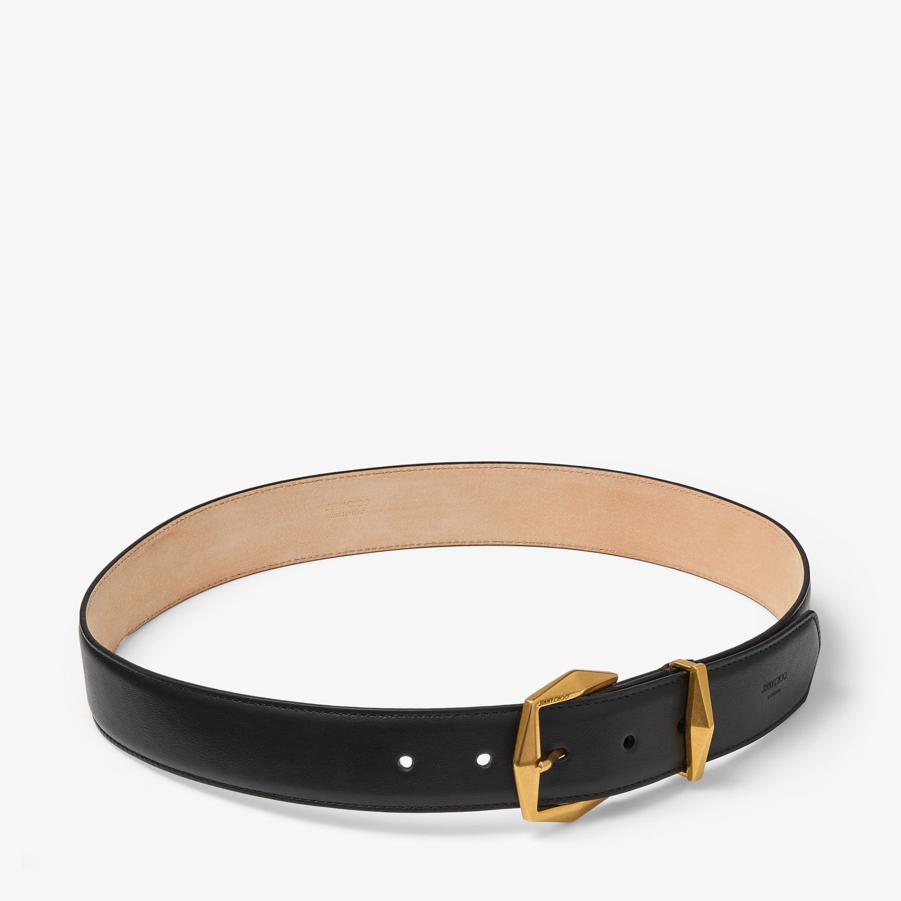 Diamond Buckle Belt
Black Leather Diamond Belt - 3