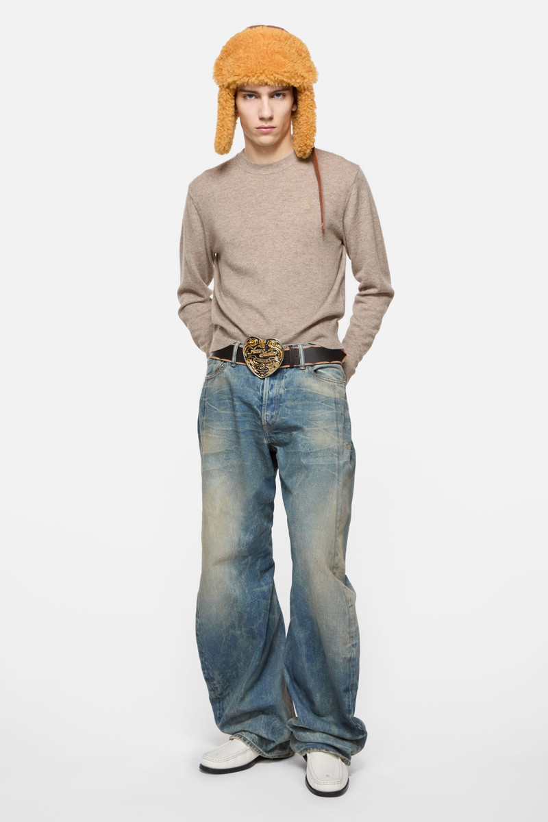 Acne Studios Crewneck jumper - Yak wool - Greige melange outlook