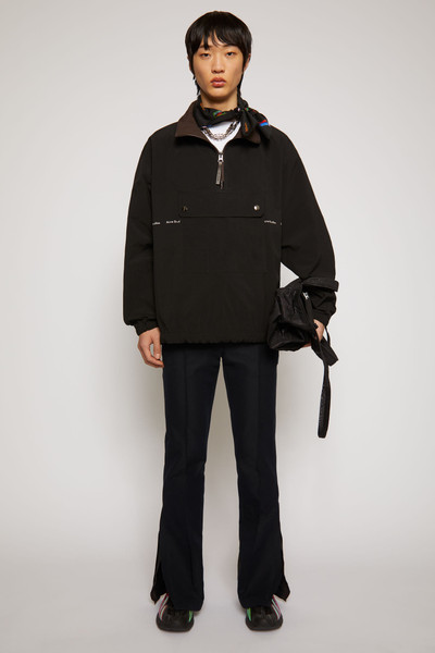 Acne Studios Half-zip logo-print jacket black outlook