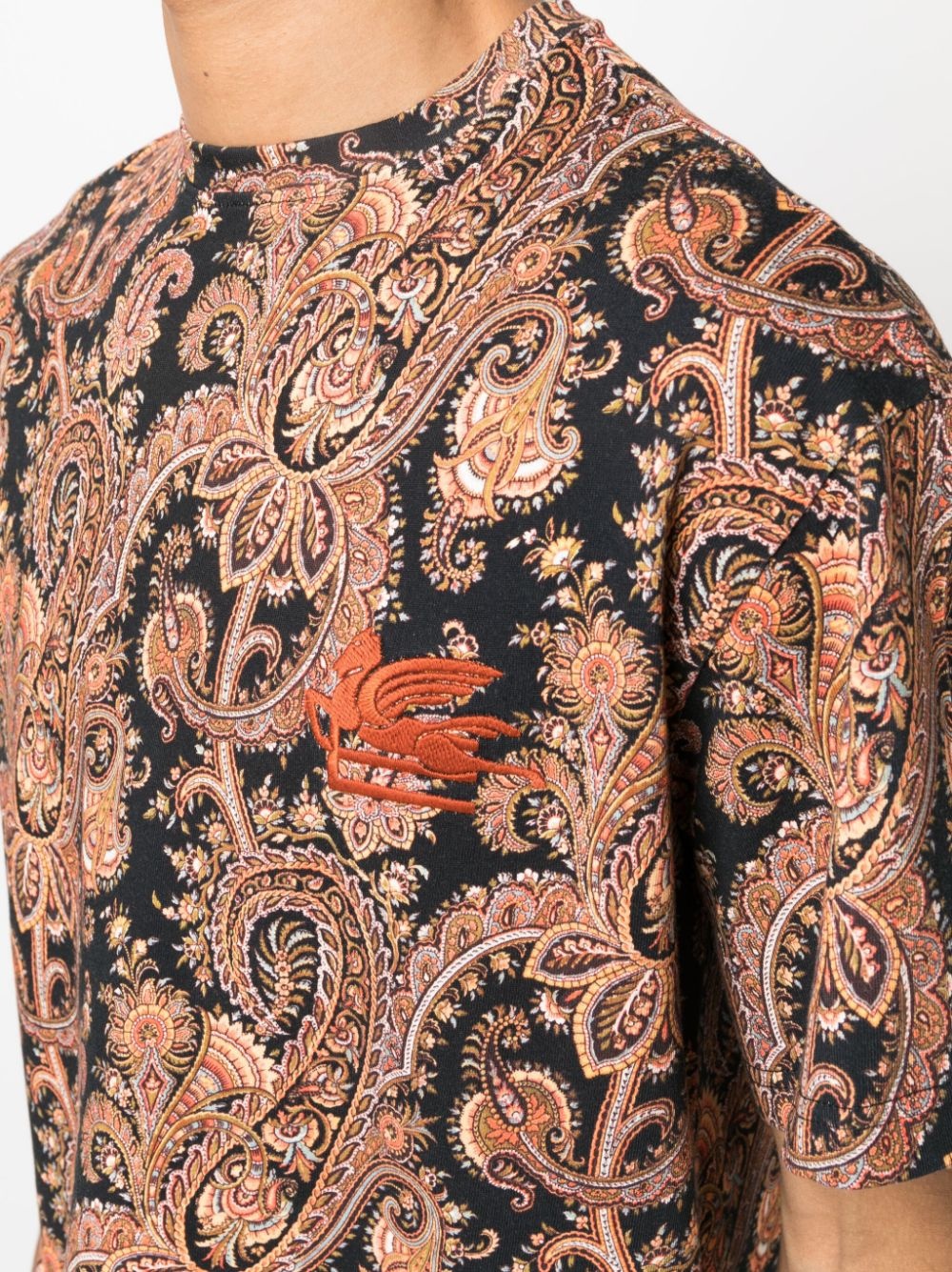 paisley-print cotton T-shirt - 5