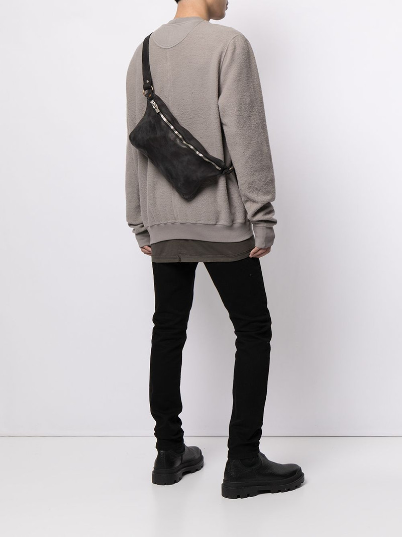 Guidi full-grain leather messenger bag outlook