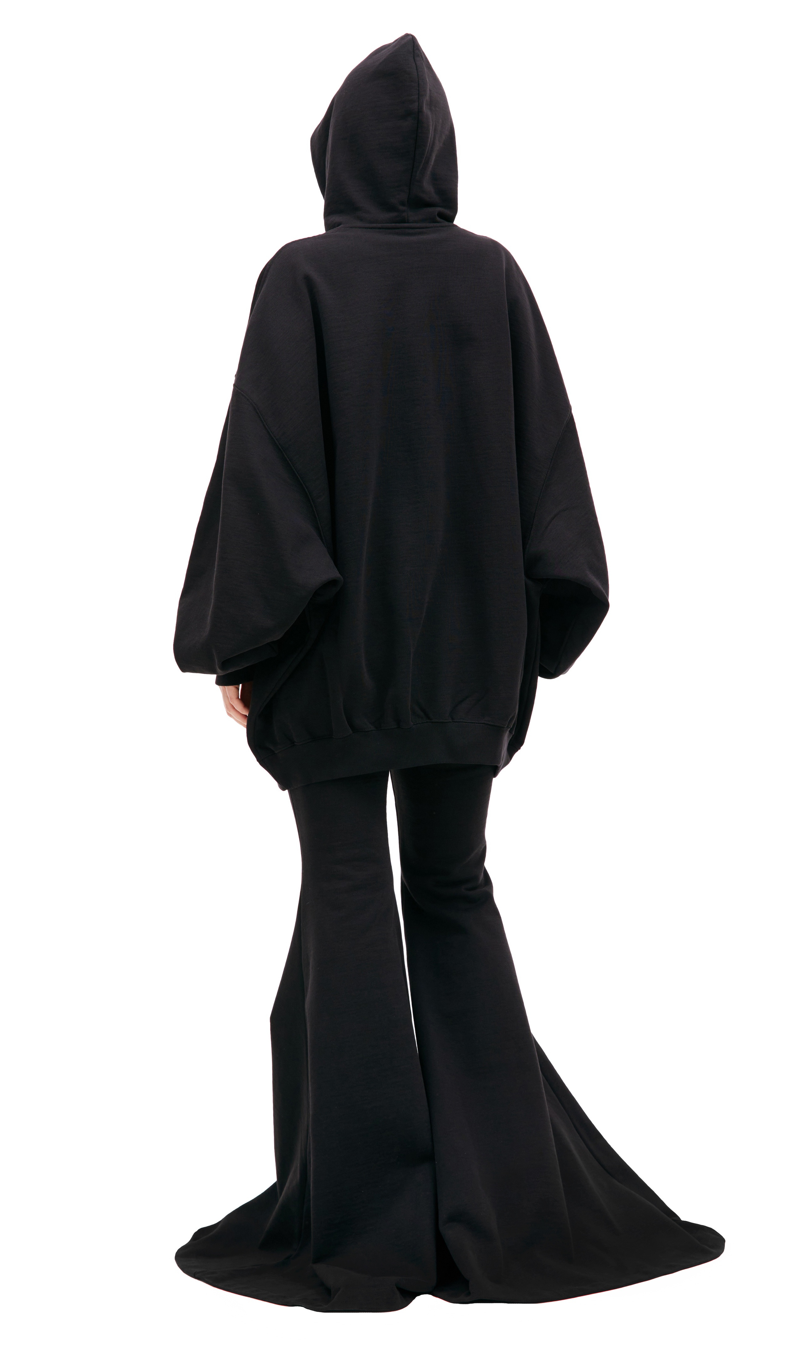 BLACK OVERSIZE HOODIE - 3