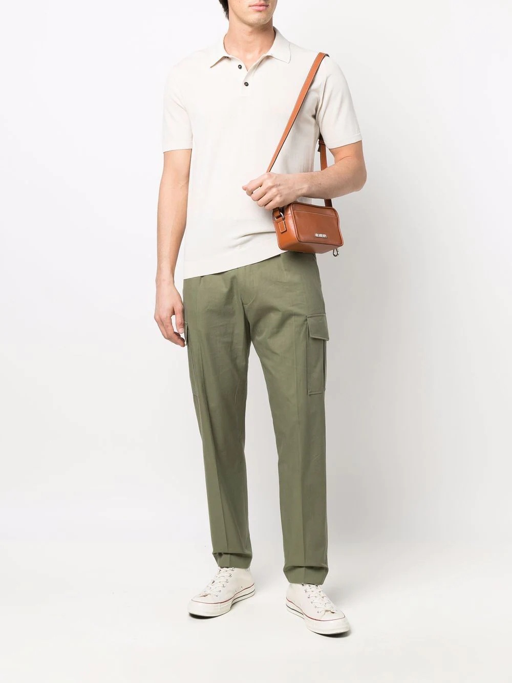 tapered organic-cotton cargo pants - 2