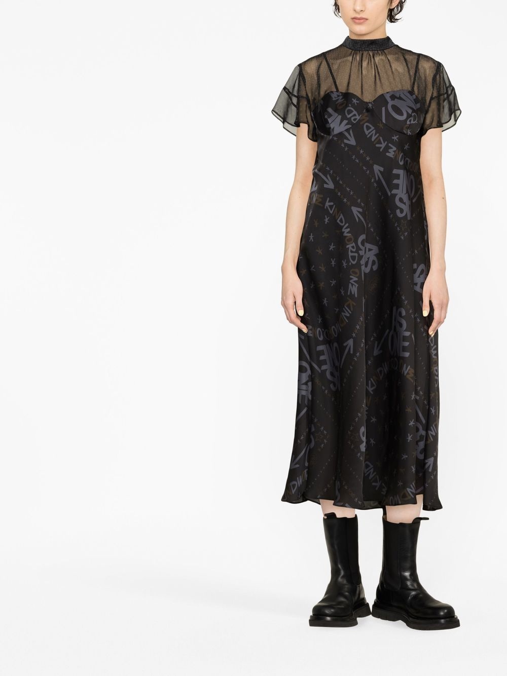x Eric Haze logo print dress - 2