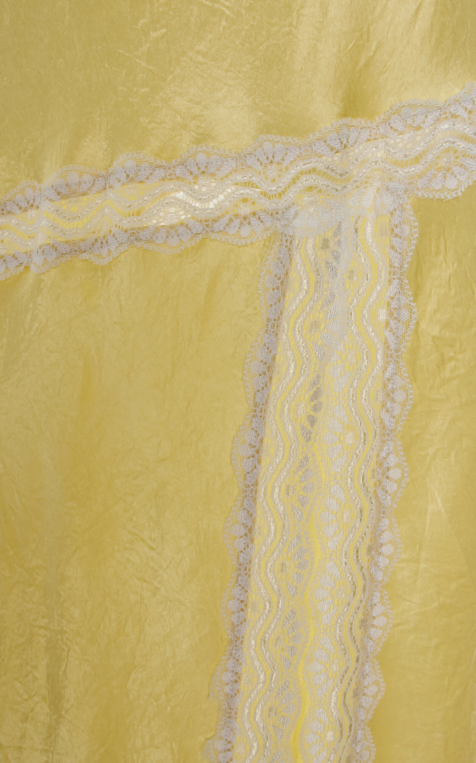 Exclusive Lace-Detailed Satin Midi Slip Dress yellow - 5
