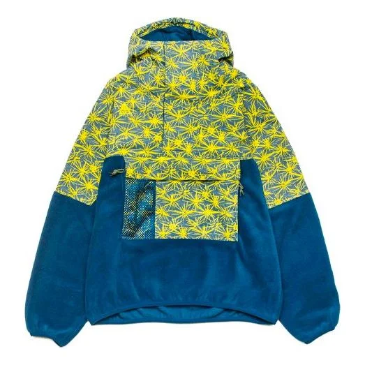 Nike Printing Splicing Big Pocket Pullover polar fleece Hooded Jacket Green CK3106-432 - 1