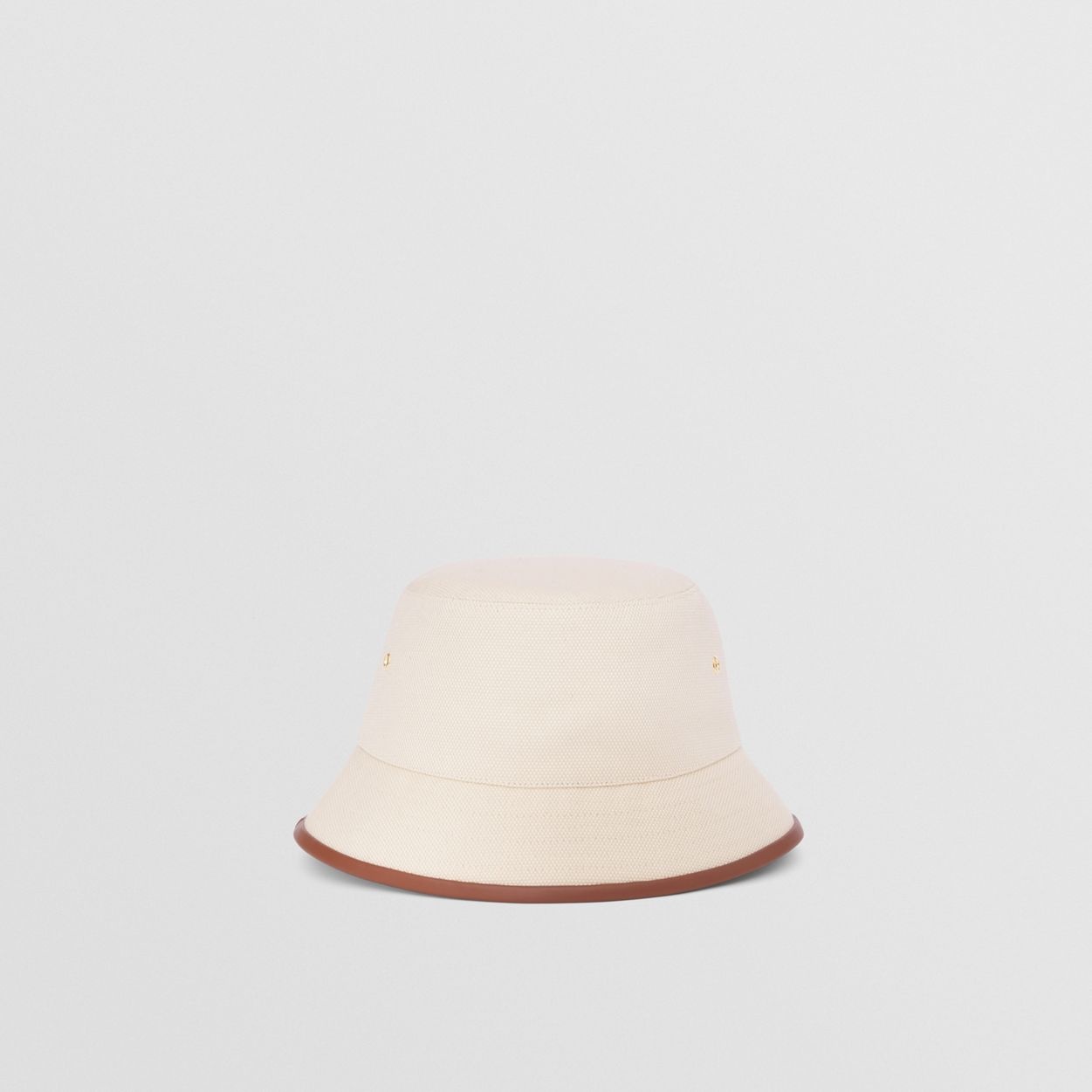Leather Trim Logo Graphic Cotton Bucket Hat - 9