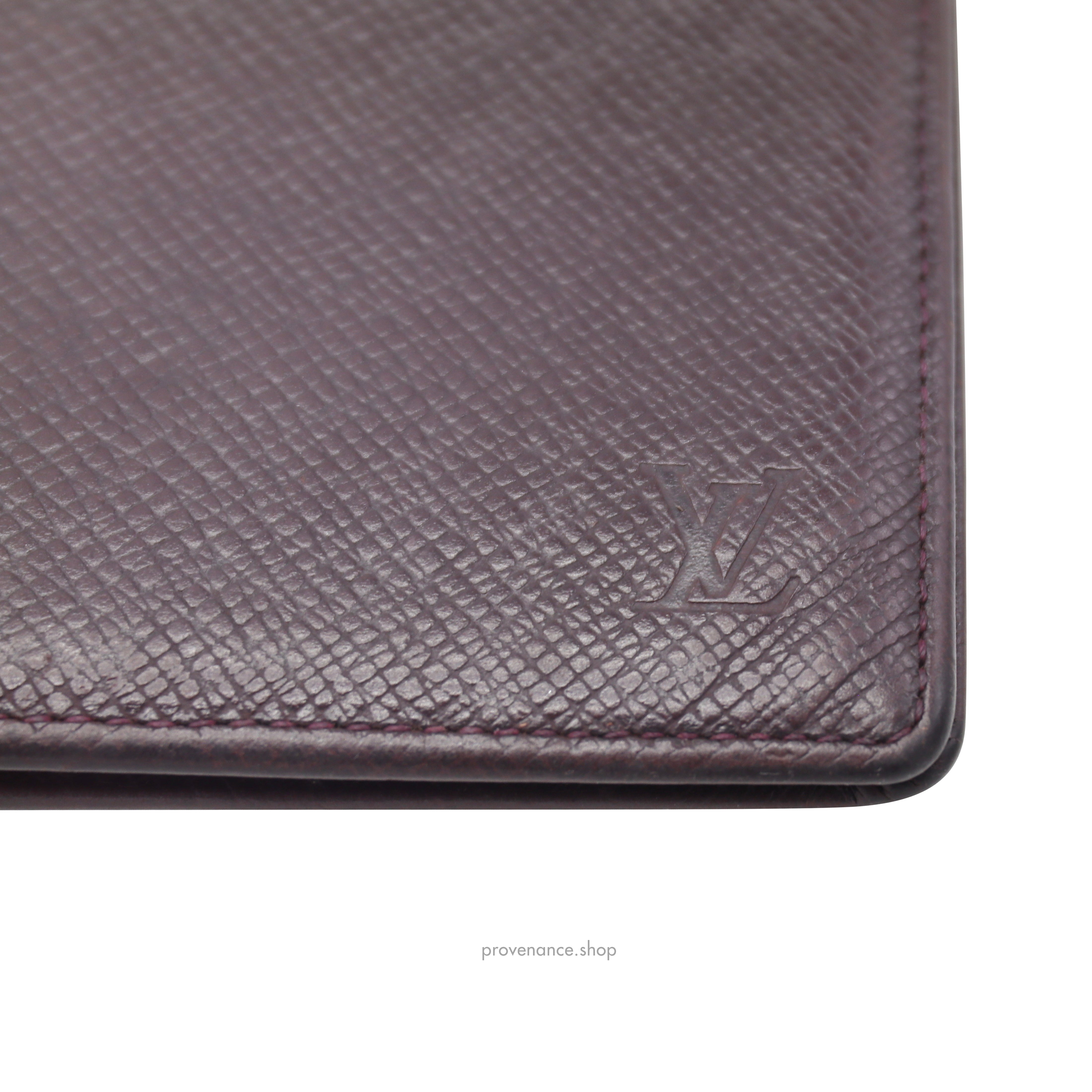 Louis Vuitton Slender Wallet - Taiga Acajou Leather - 7