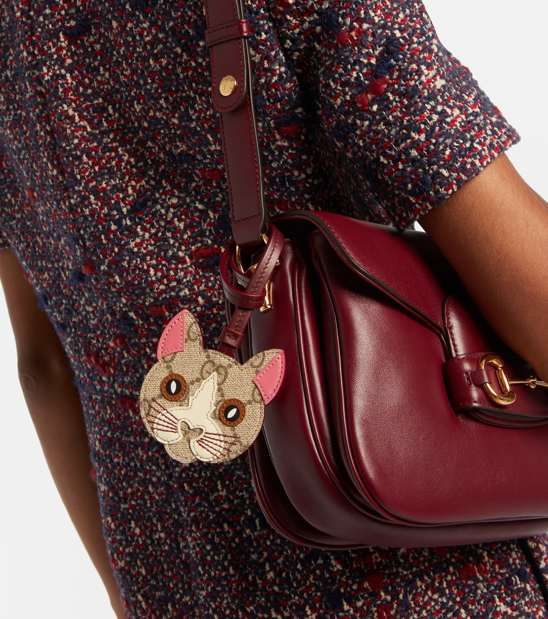 GG Canvas leather bag charm - 2