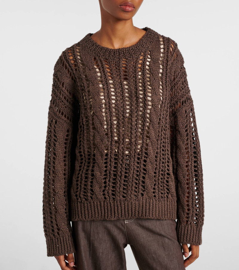 Jute and cotton-blend sweater 6