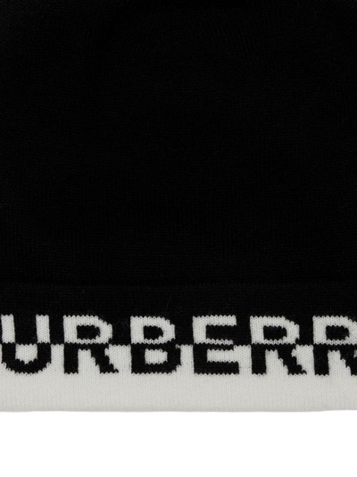 Burberry two-tone logo beanie outlook