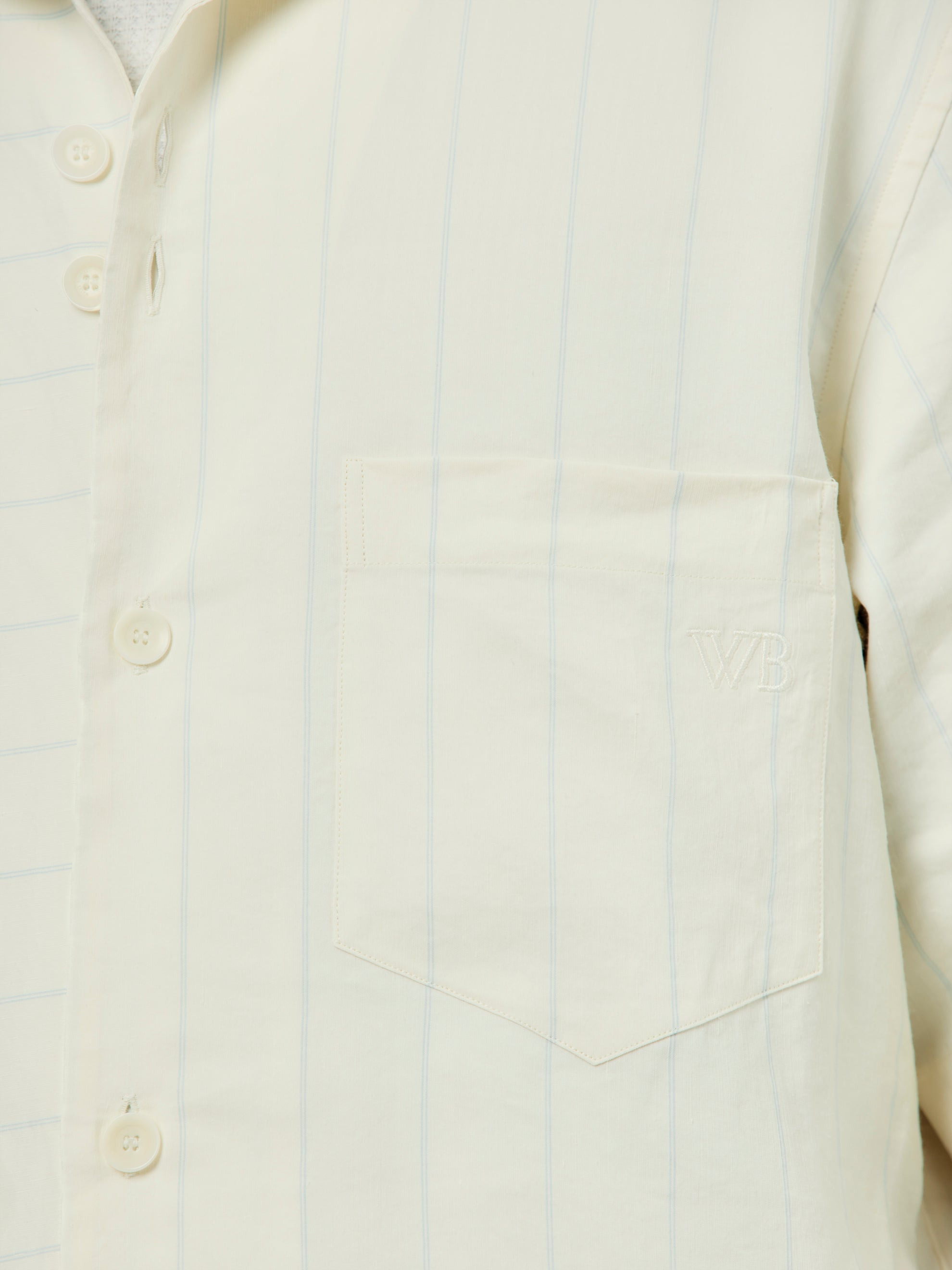HIGHLIFE BOWLING SHIRT (WHITE/ BLUE STRIPE) - 6