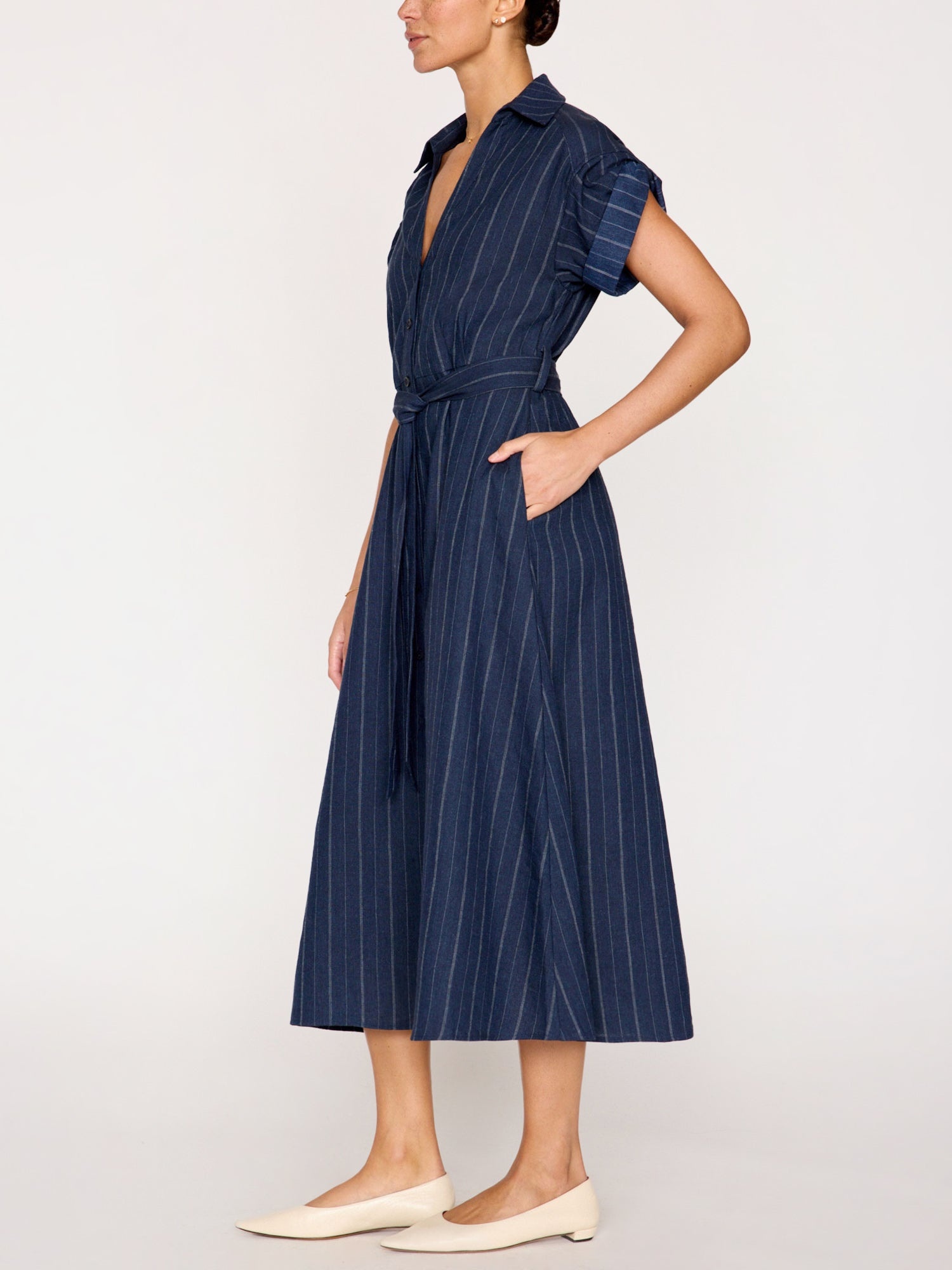 The Fia Belted Stripe Dress - 4