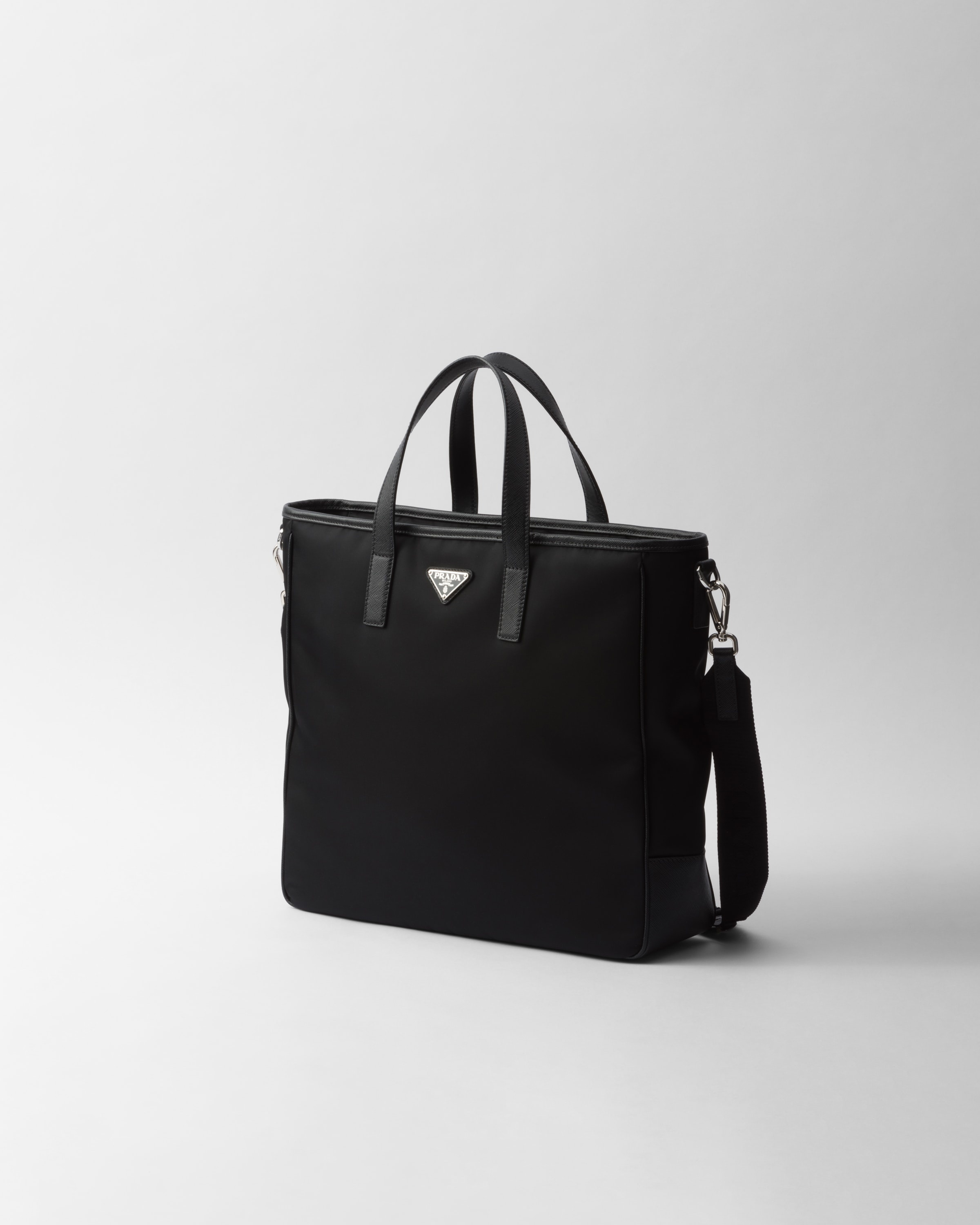 Re-Nylon and Saffiano leather tote bag - 2
