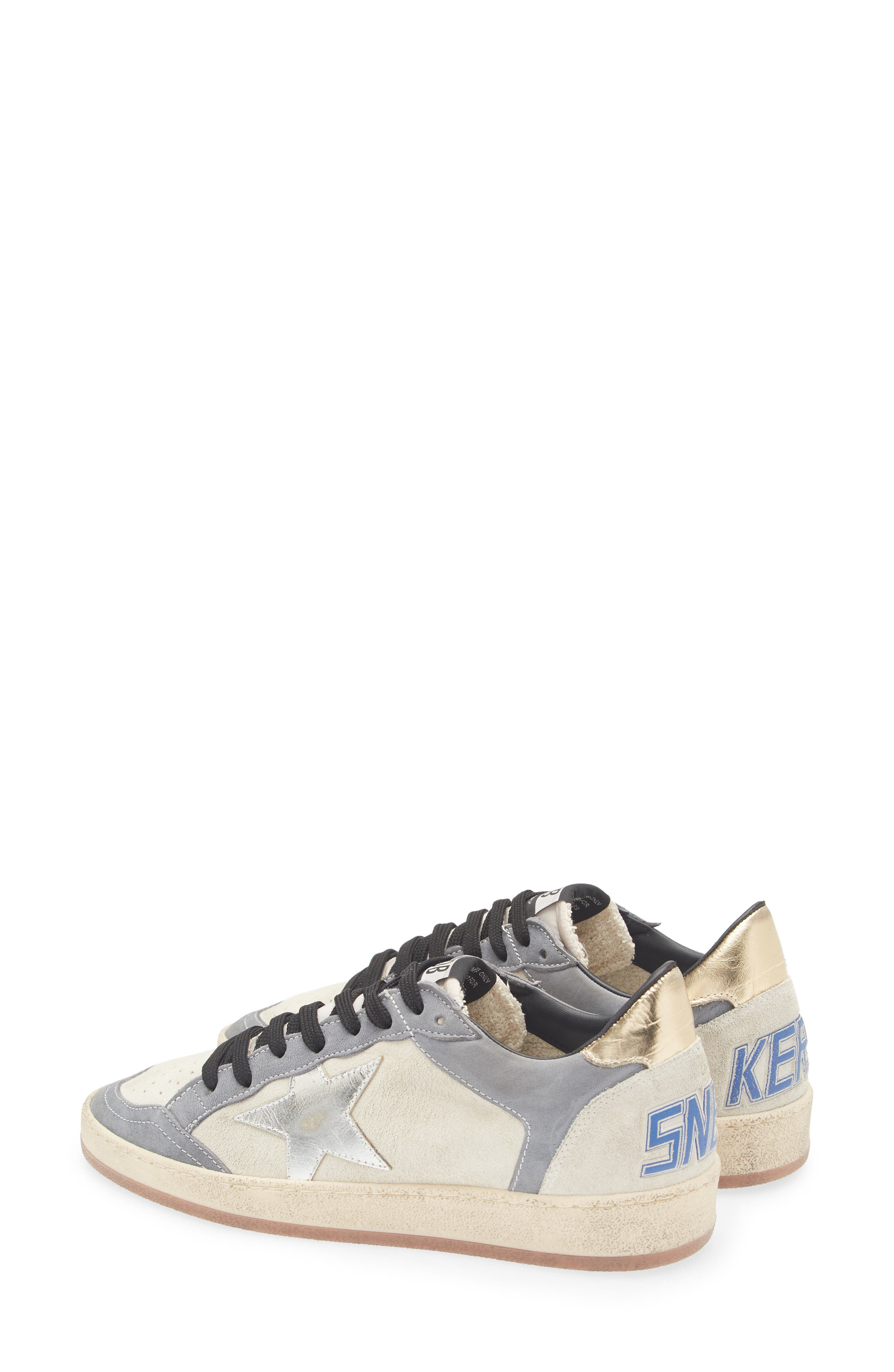 Golden Goose Ball Star Sneaker in Grey/Denim/Silver/Gold at Nordstrom - 2