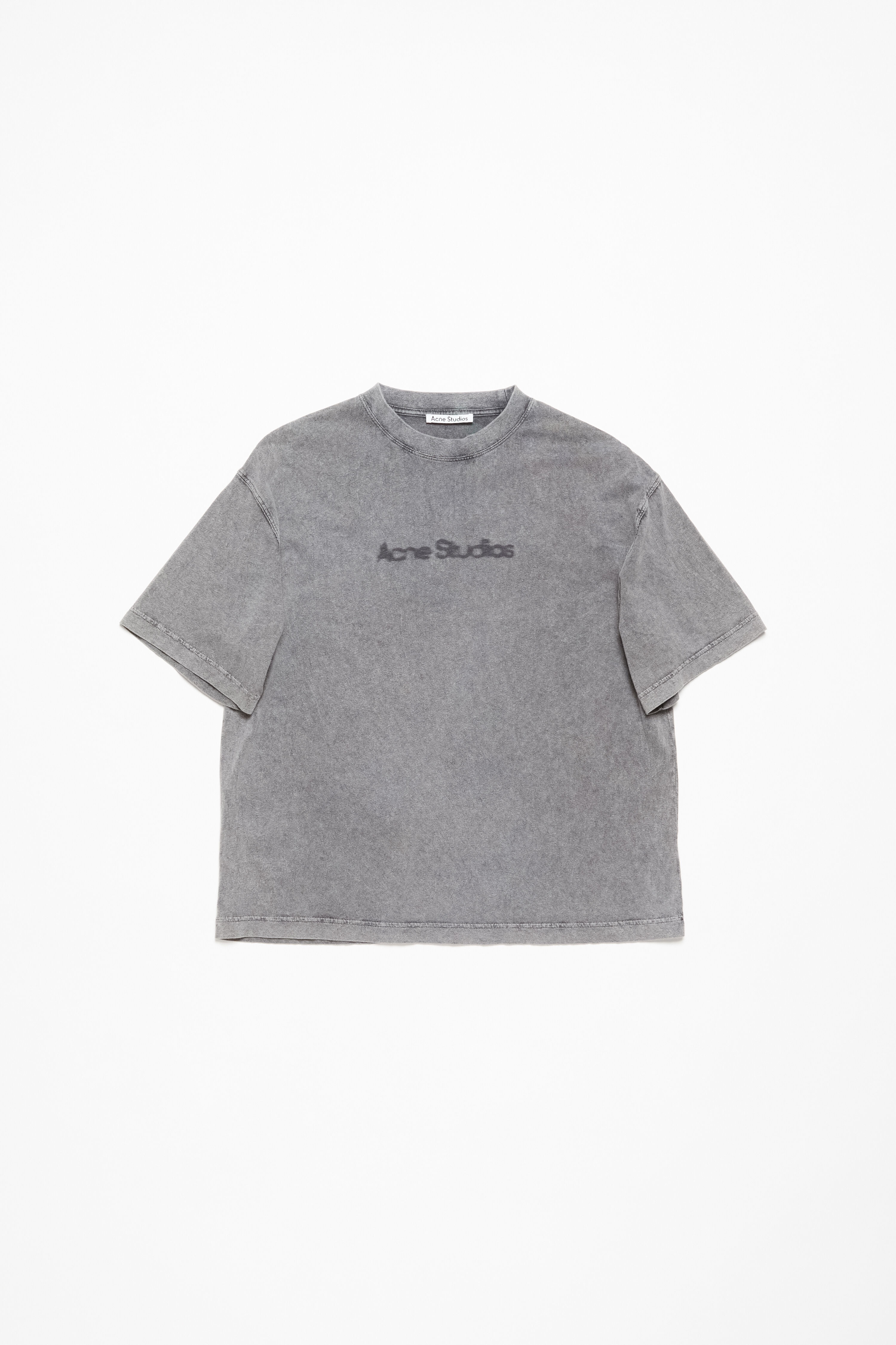 Acne Studios T-shirt faded logo - Relaxed fit - Faded Grey 