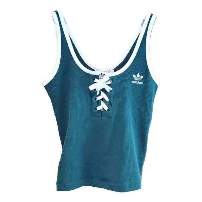 (WMNS) adidas Originals Laced Tank Top 'Teal' IP2196 - 1