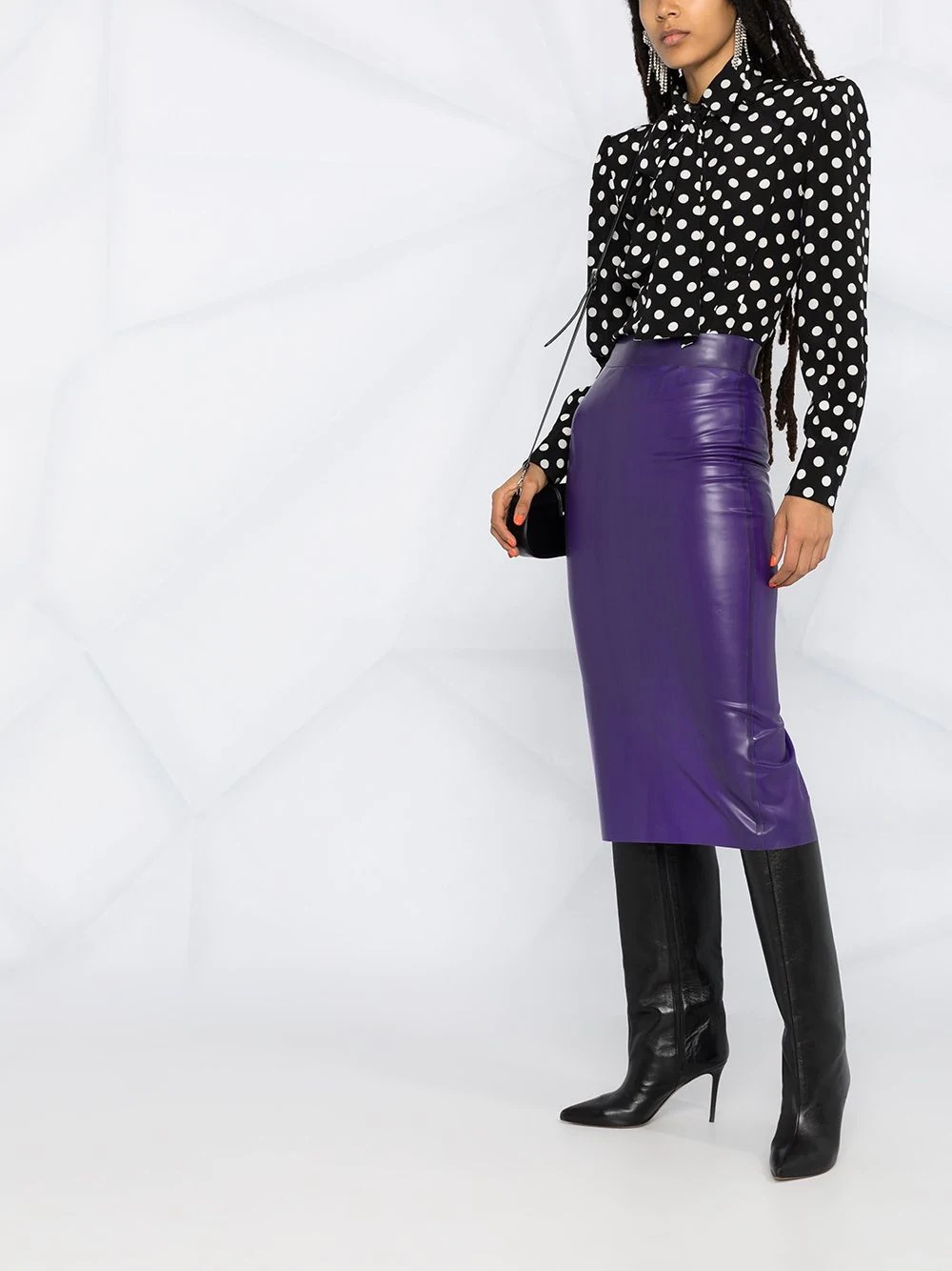 latex pencil skirt - 4