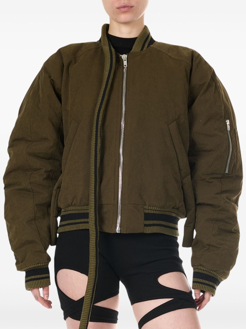 cotton-blend bomber jacket - 3