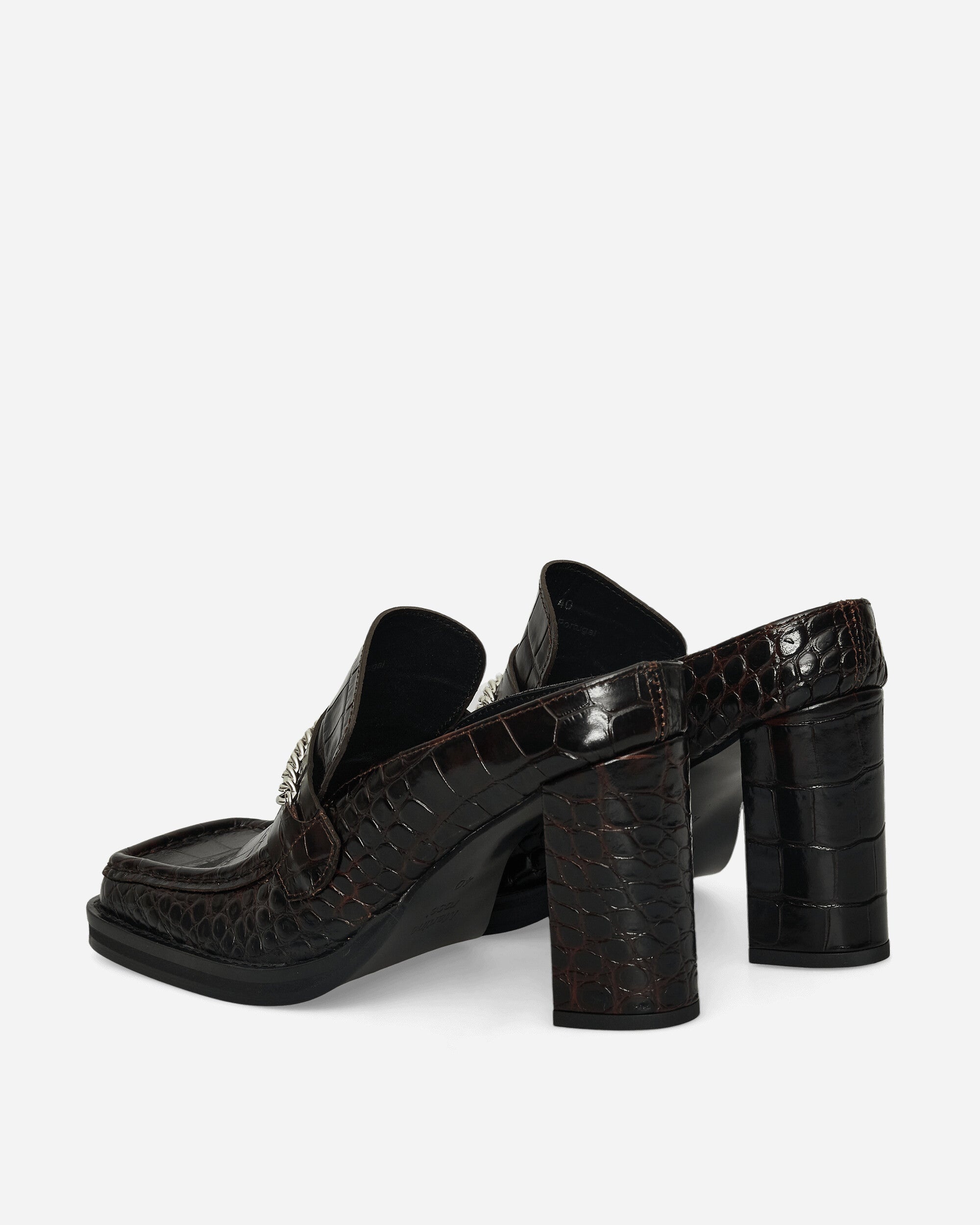 Women's Square Toe Heels Brown - 5