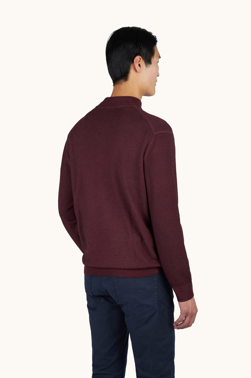 Paul & Shark GARMENT-DYED HALF-ZIP WOOL SWEATER outlook