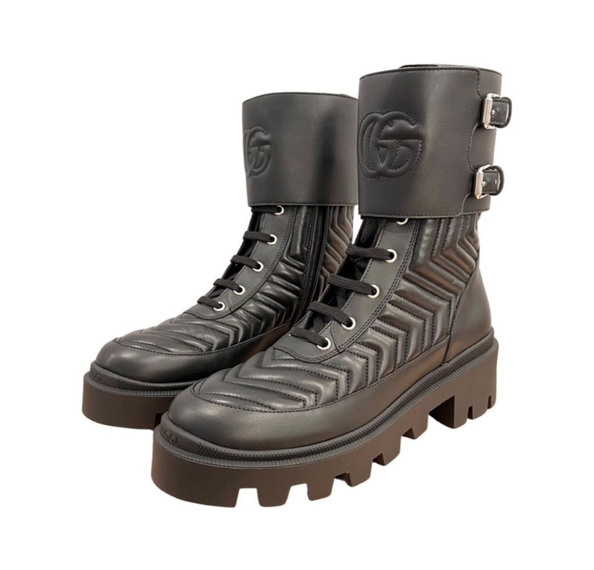 Gucci Marmont Interlocking G Matelasse Leather Boots - 3