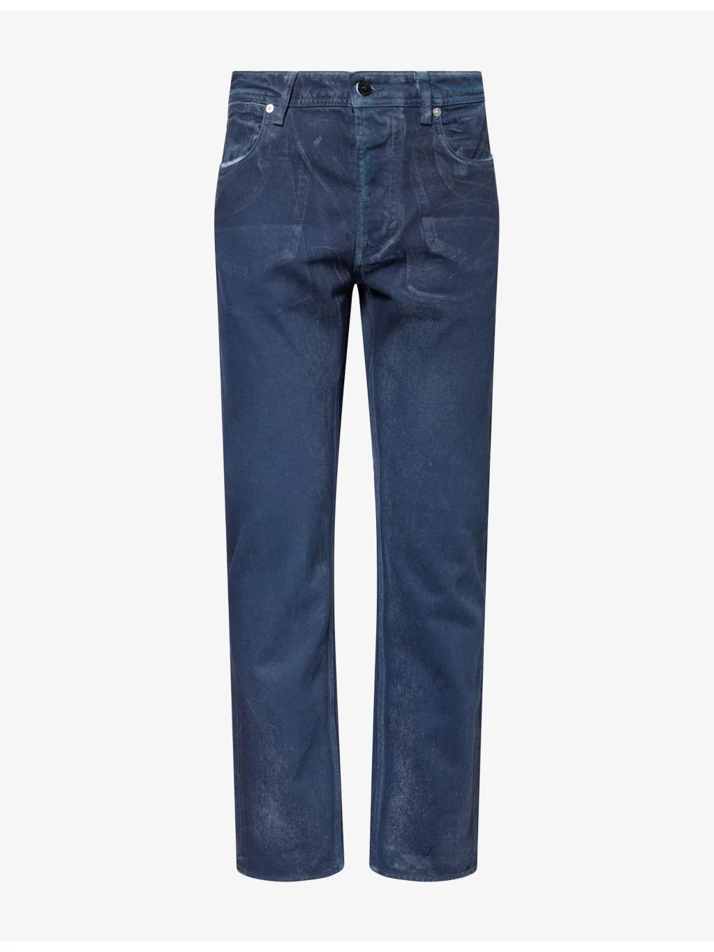 Reflective Straight-Leg Denim Jeans - 1