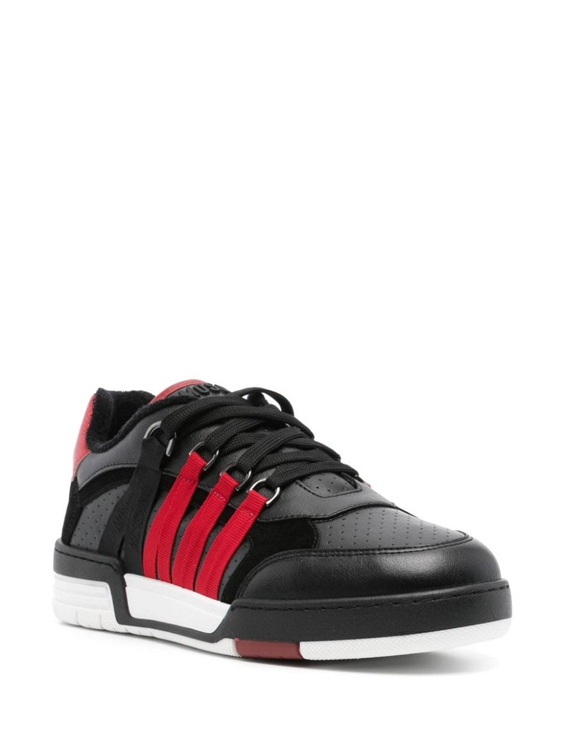Moschino panelled leather sneakers outlook