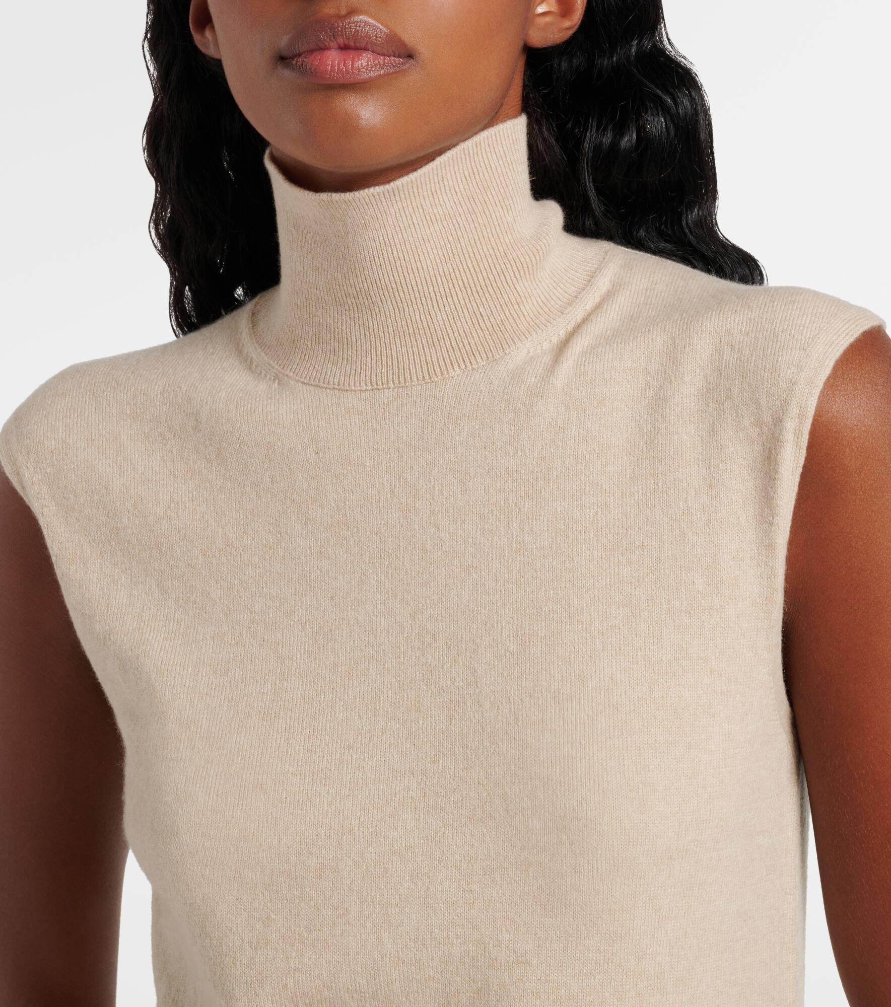 Cashmere turtleneck top - 4