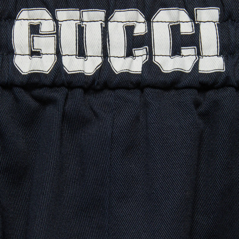 Cotton shorts with Gucci print 5