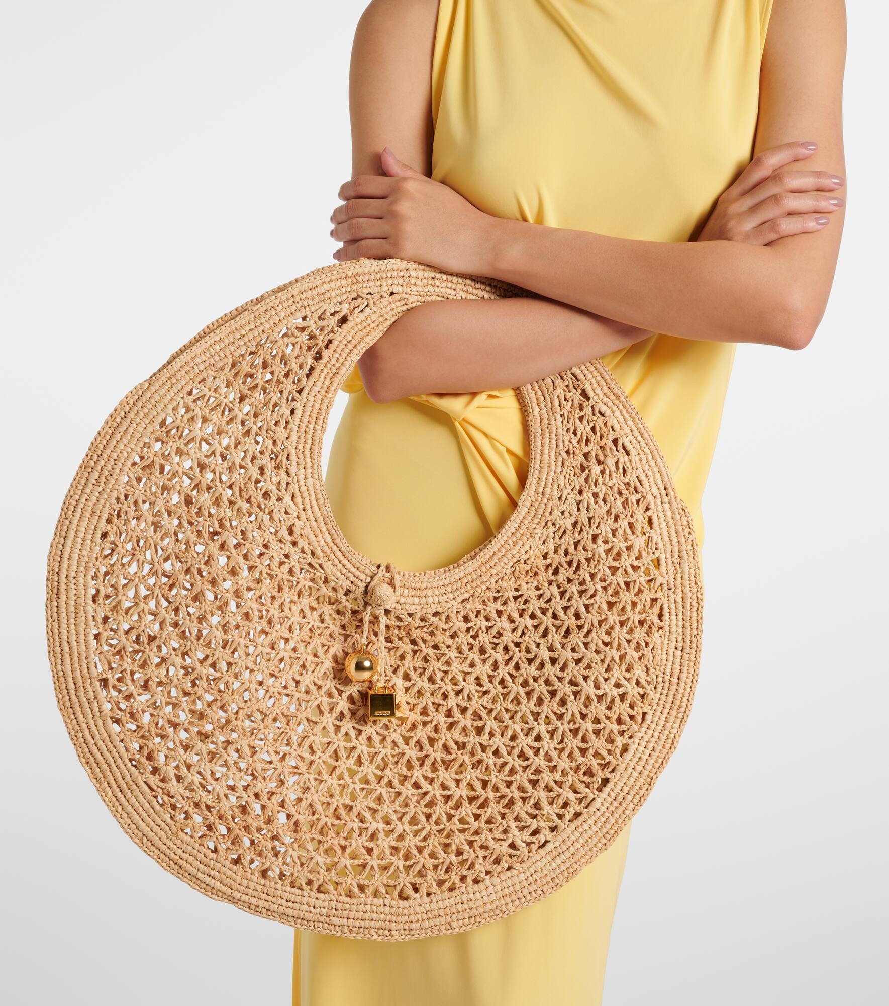 Spiaggia raffia tote bag - 2