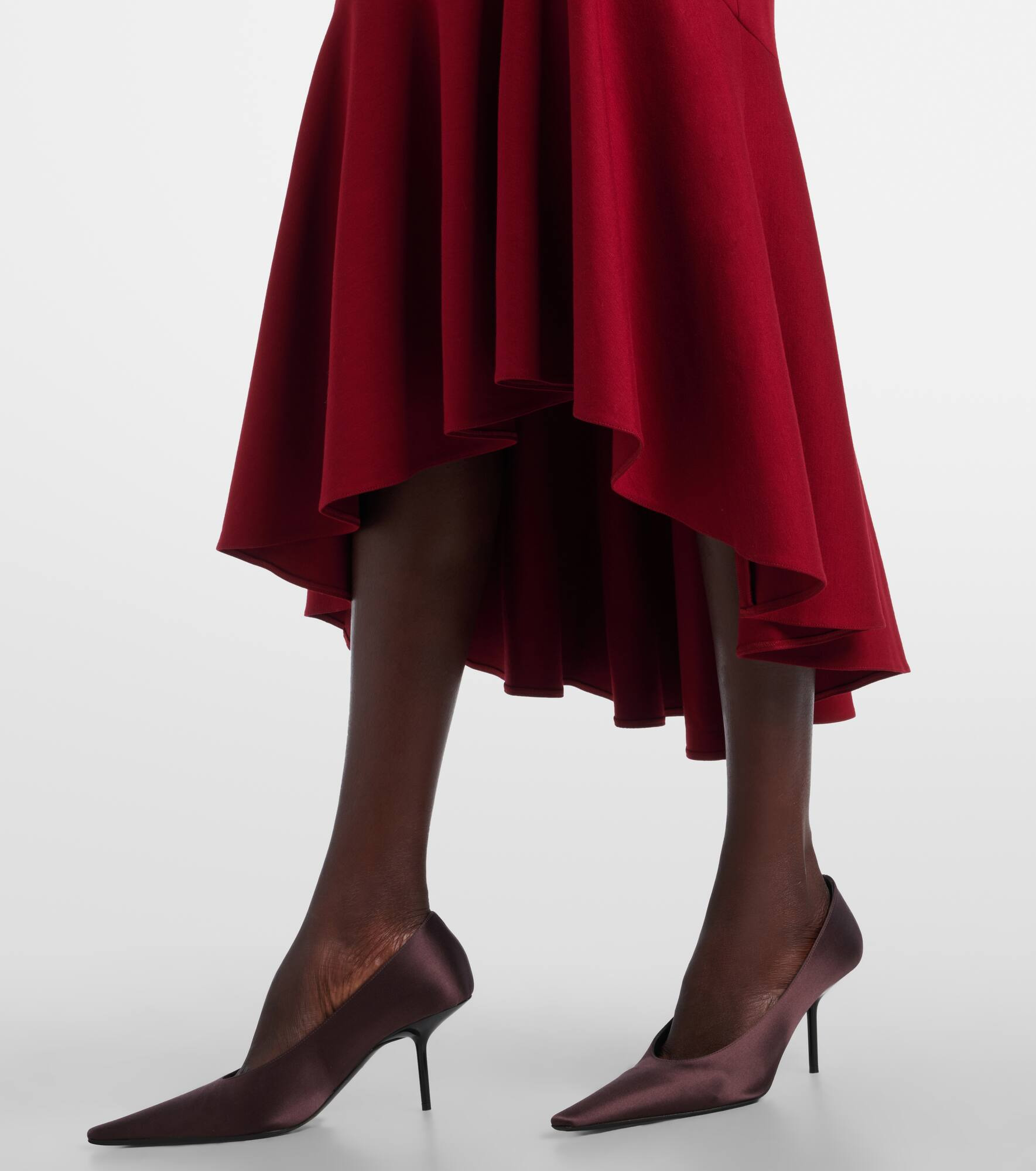 Belted tiered midi dress - 6