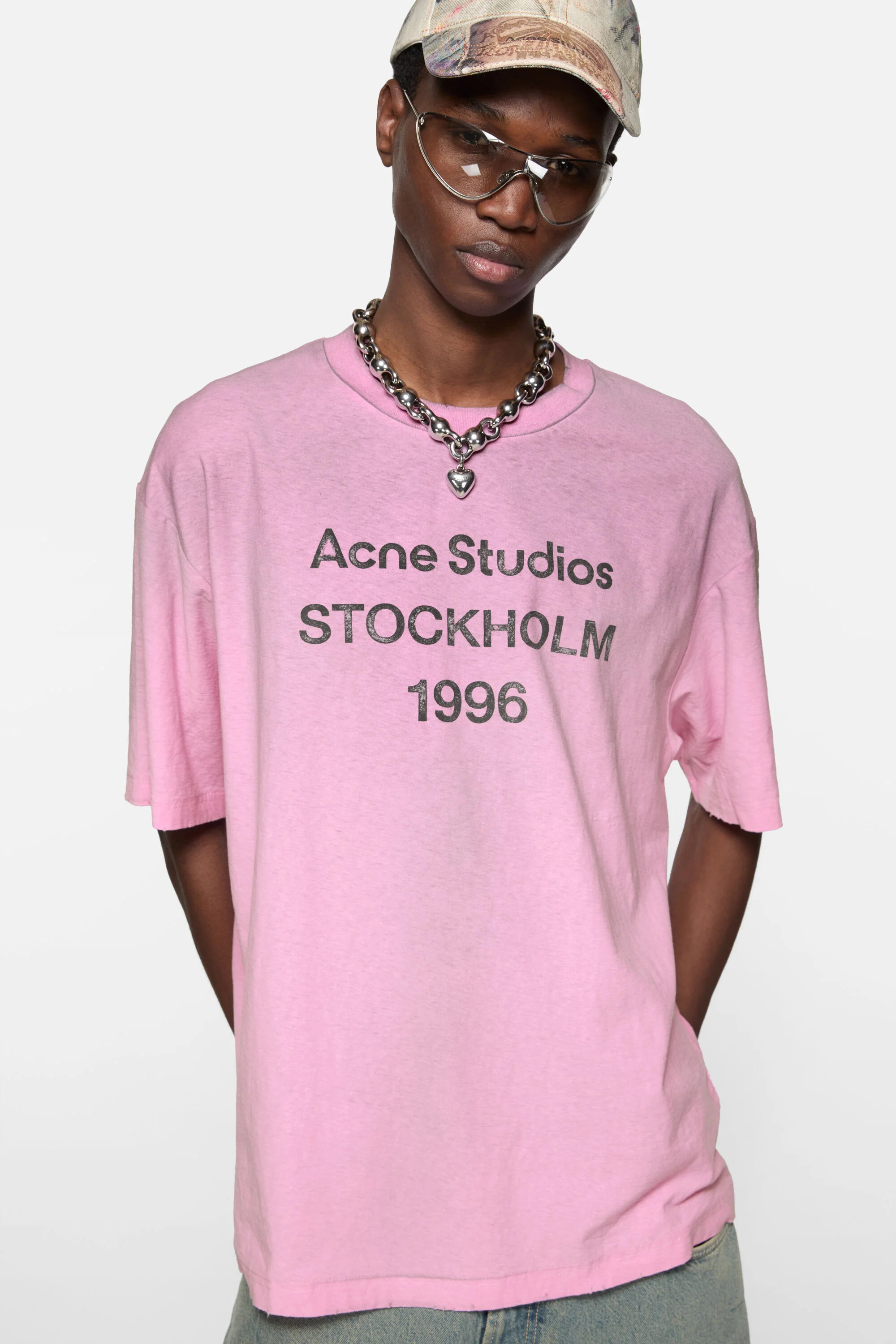 Logo t-shirt - Relaxed fit - Cotton candy pink - 4
