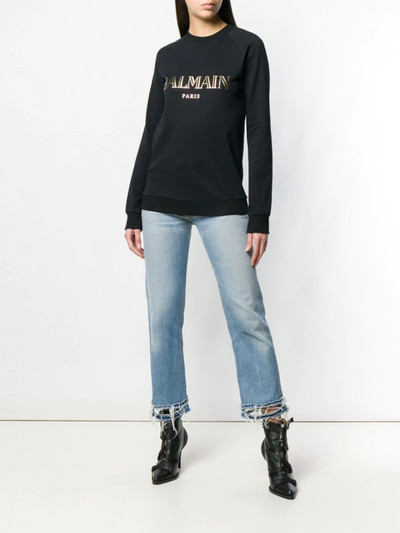 Balmain logo print sweatshirt outlook