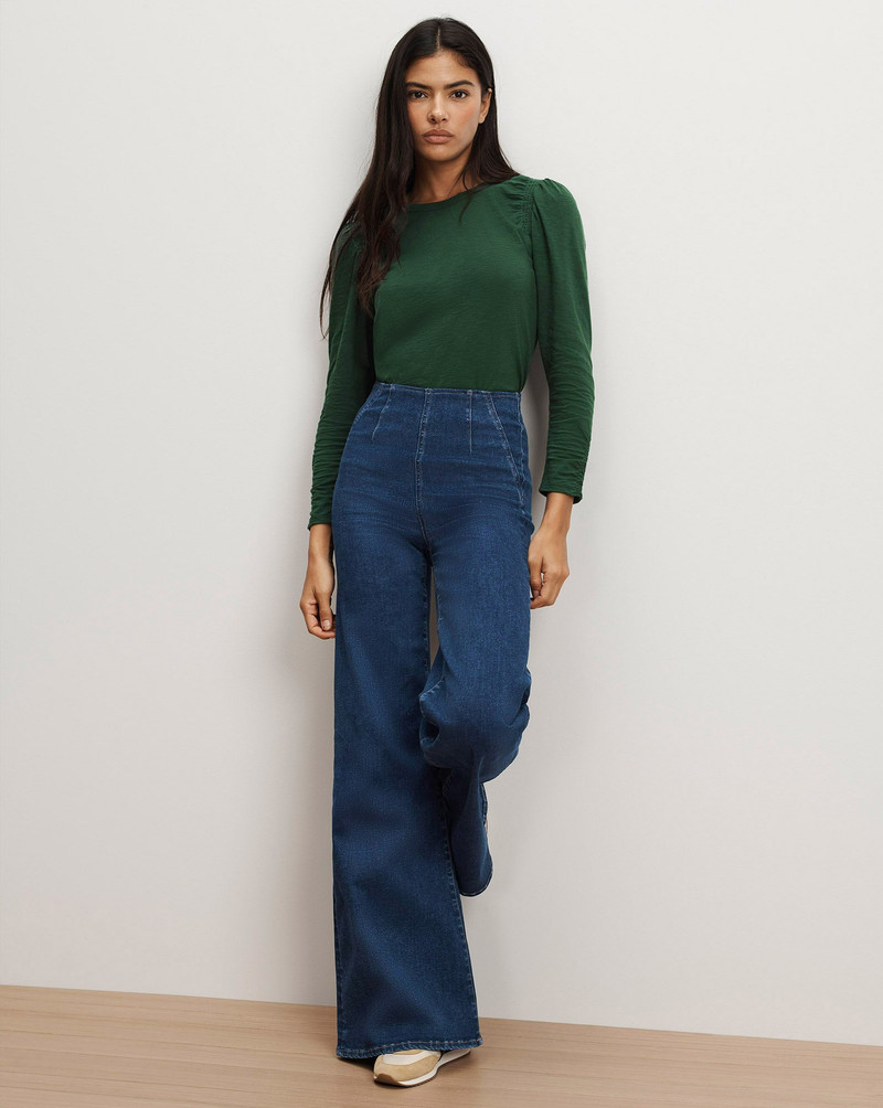 BOUVET SMOCKED-SHOULDER T-SHIRT 3