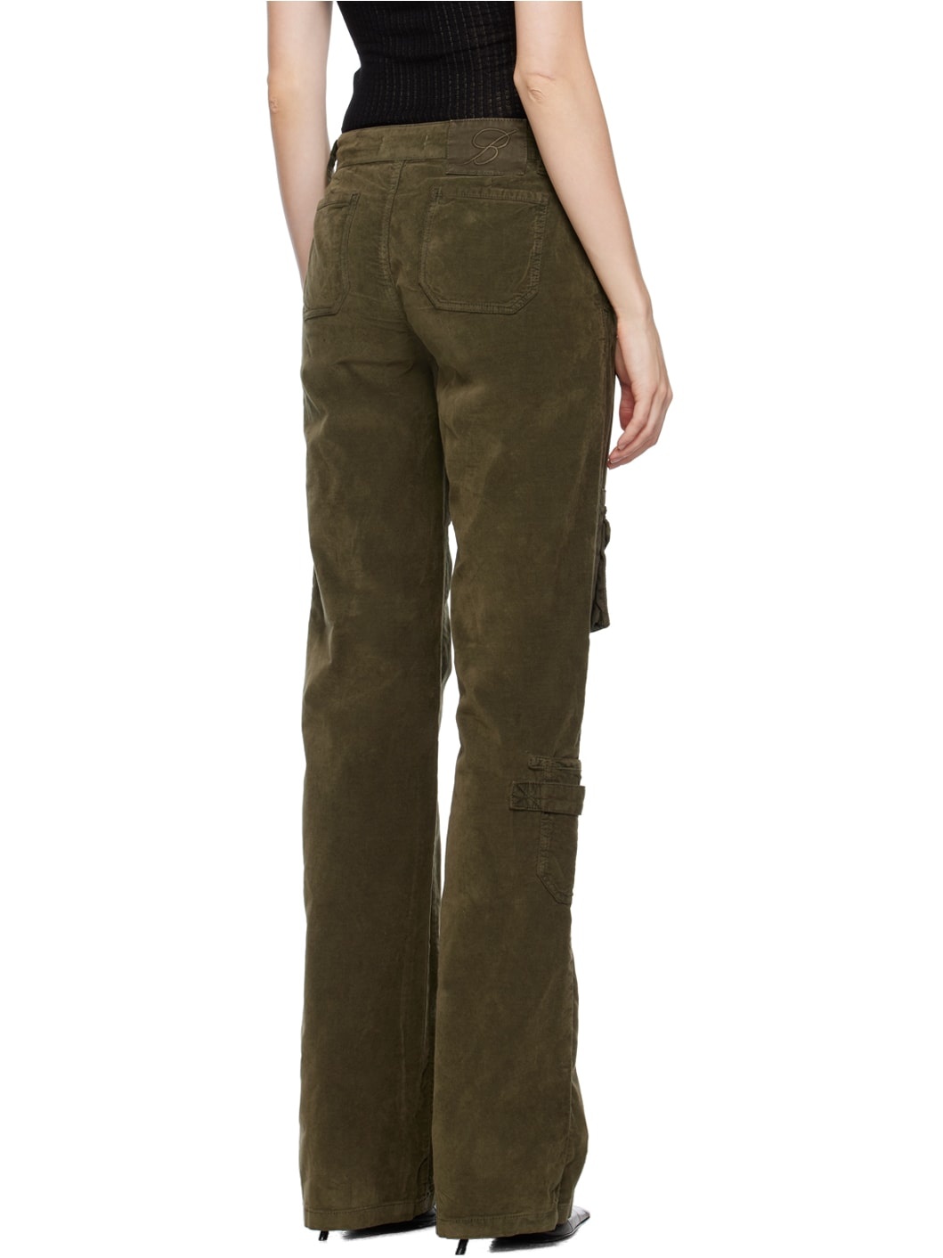 Green Straight-Leg Cargo Pants - 3