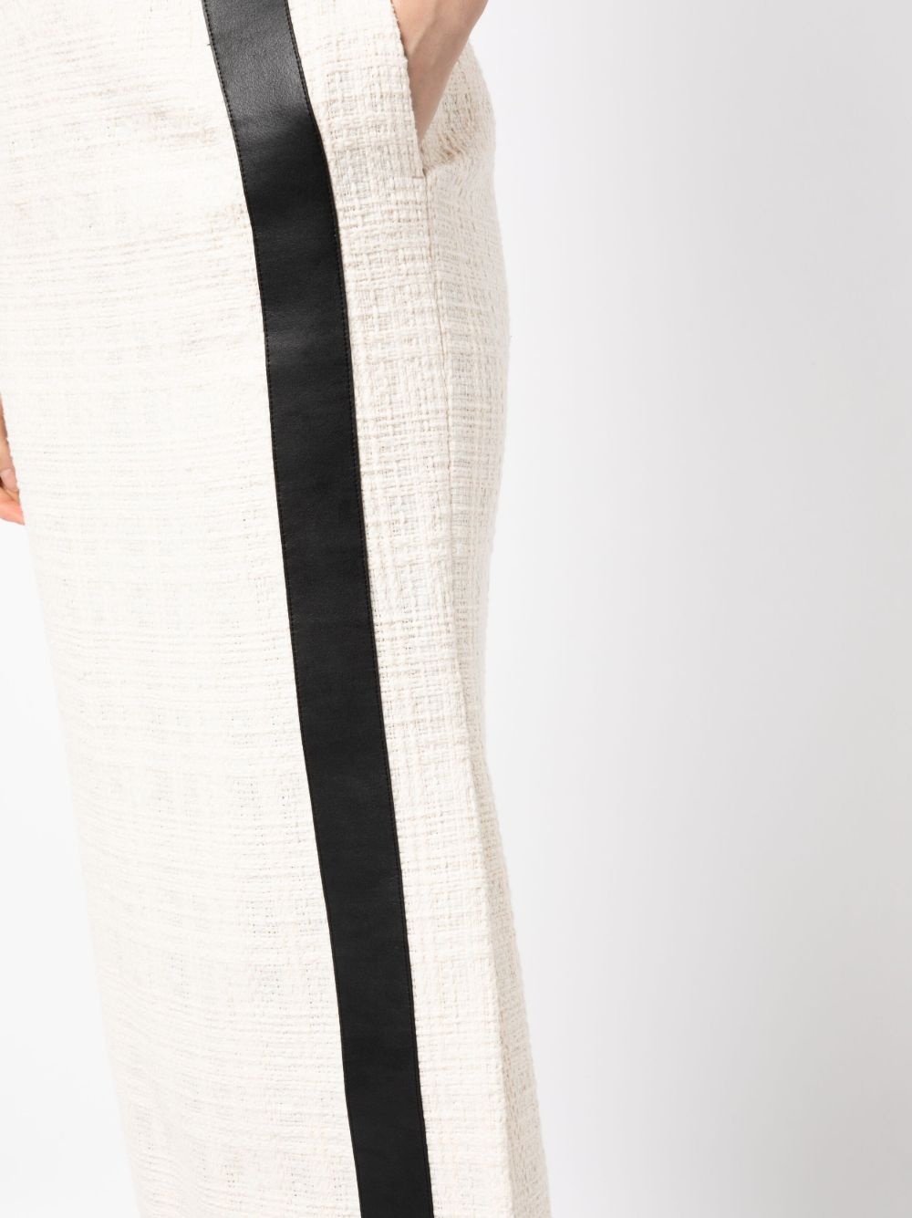 high-waisted striped tweed skirt - 5