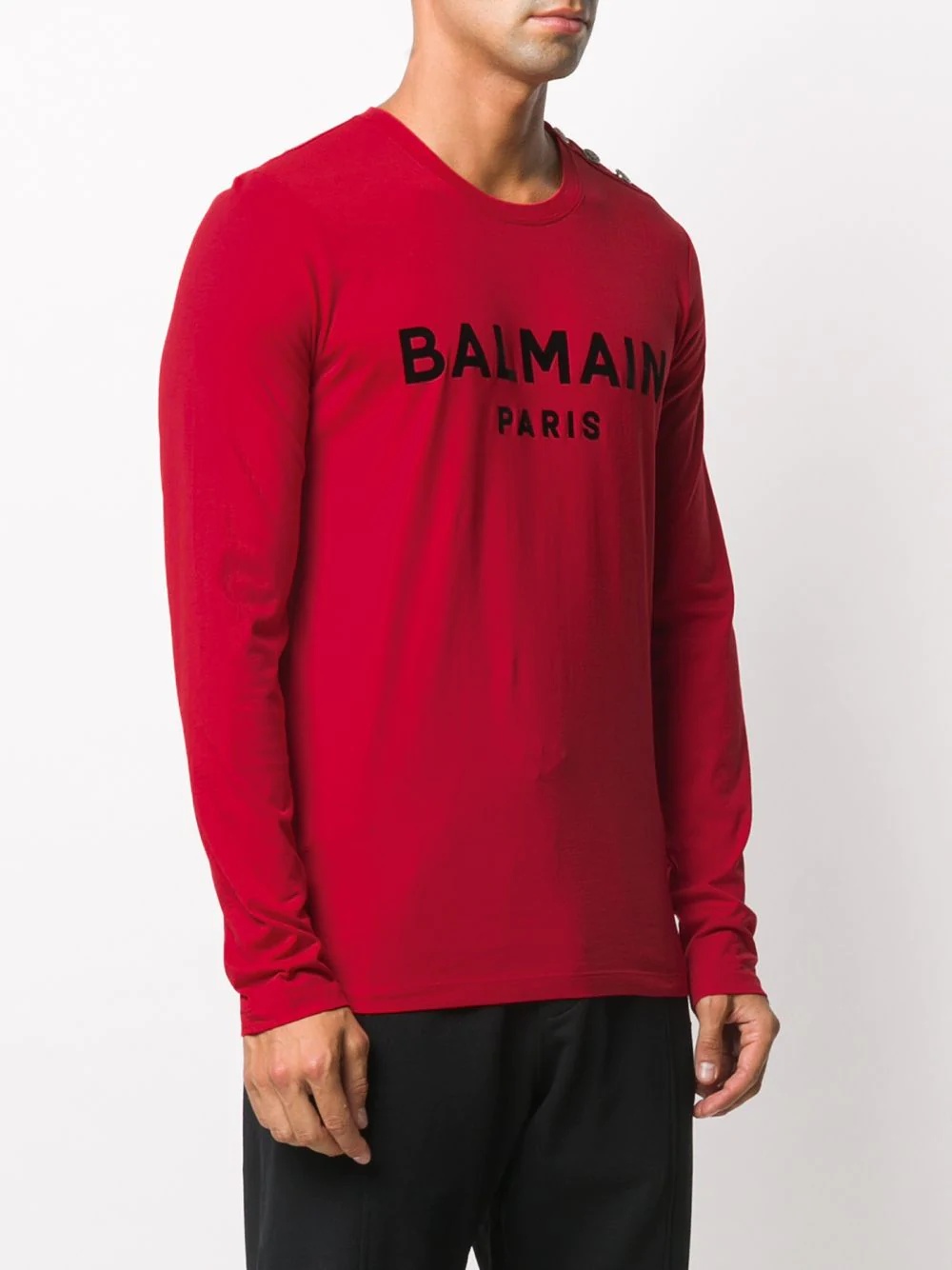 logo print long-sleeved T-shirt - 3