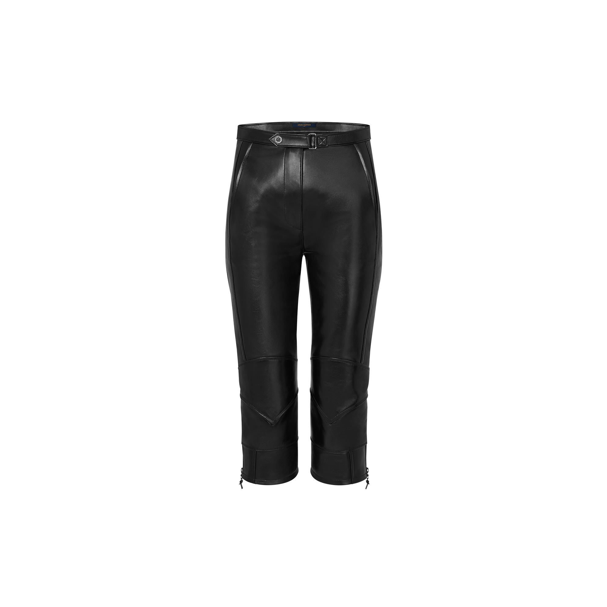 Leather Biker Capri Pants  - 1