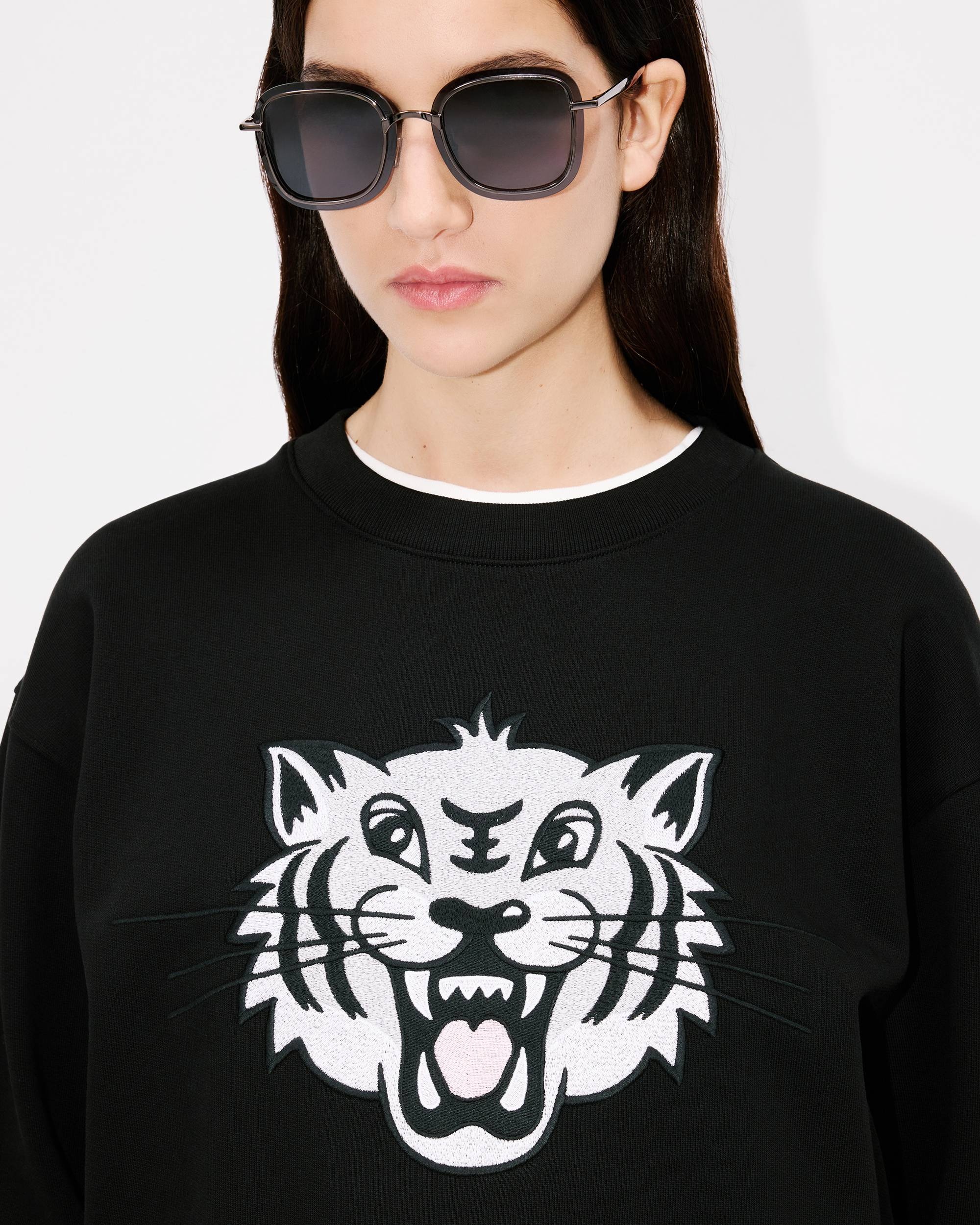 'KENZO Happy Tiger' embroidered sweatshirt in cotton - 6