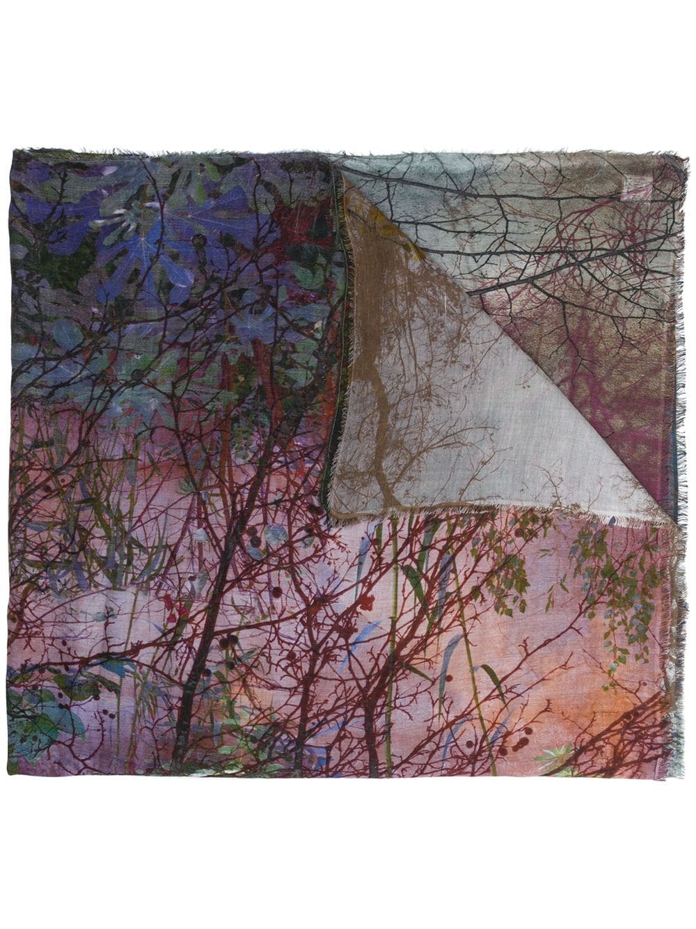 landscape print scarf - 1